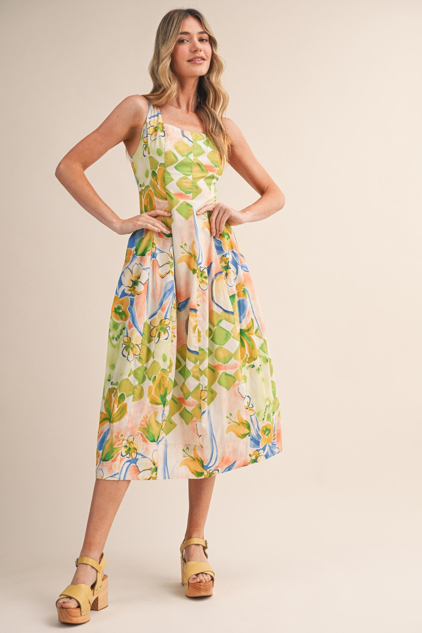 Citrus Coast Midi Dress
