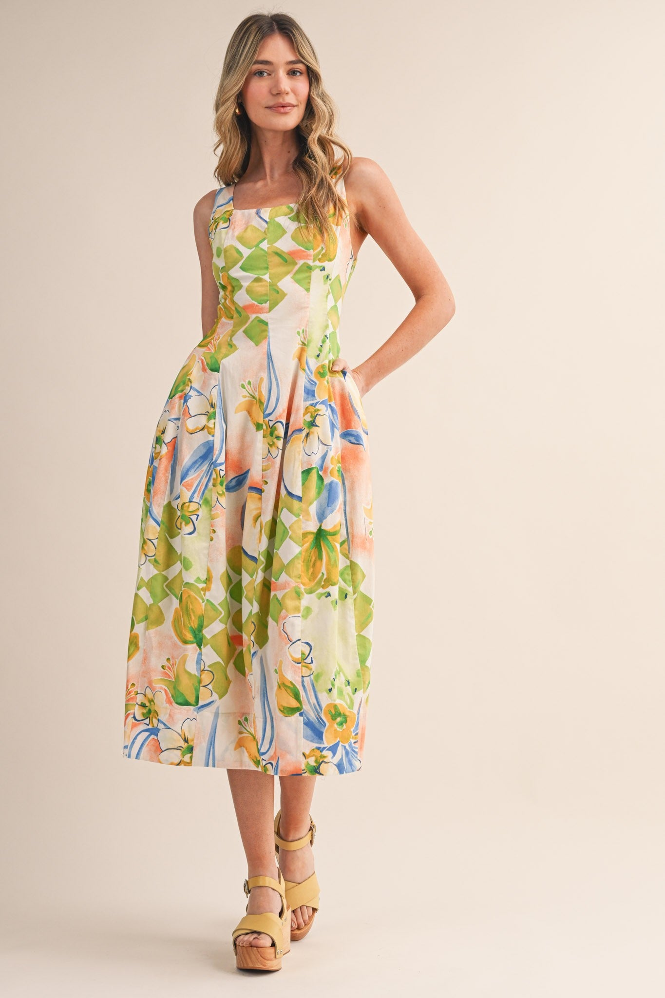 Citrus Coast Midi Dress