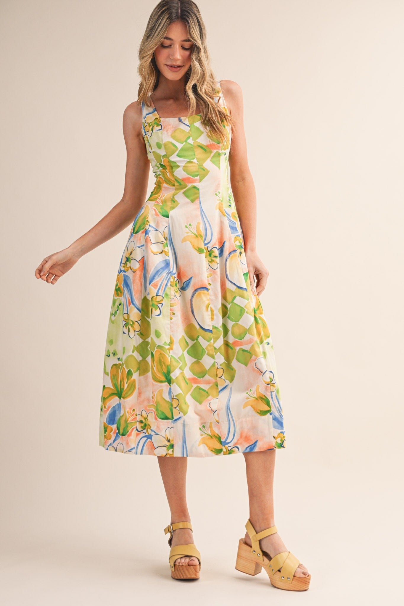 Citrus Coast Midi Dress (PRE-ORDER - AVAILABLE TO SHIP 3/3)