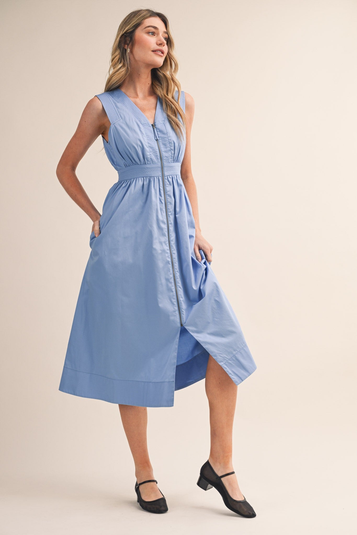 Blue Skies Midi Dress - PREORDER (AVAILABLE TO SHIP 7/3)