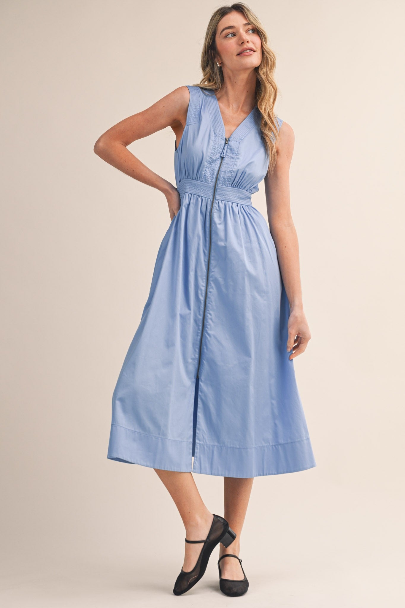 Blue Skies Midi Dress - PREORDER (AVAILABLE TO SHIP 7/3)