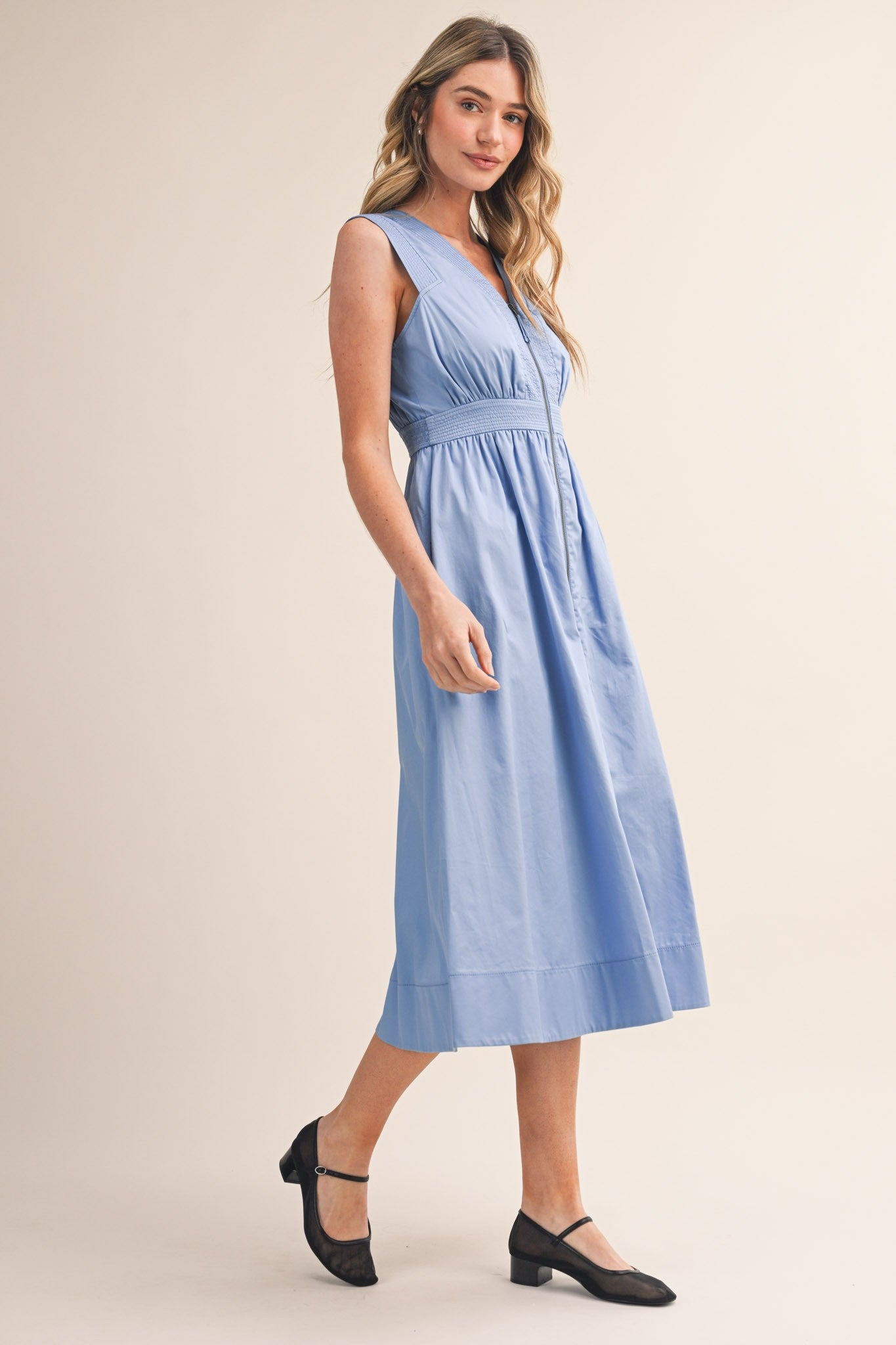 Blue Skies Midi Dress - PREORDER (AVAILABLE TO SHIP 7/3)