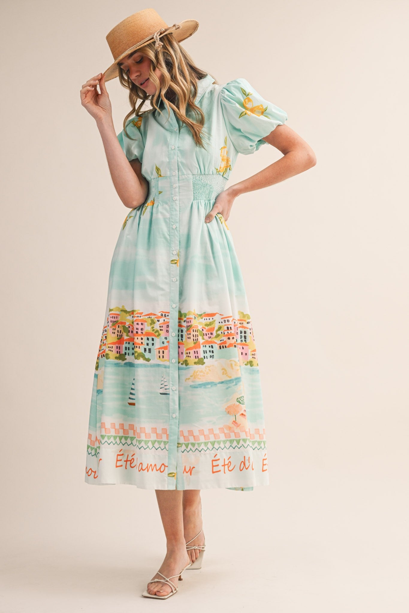 Capri Coast Midi Dress (PRE-ORDER - AVAILABLE TO SHIP 3/3)