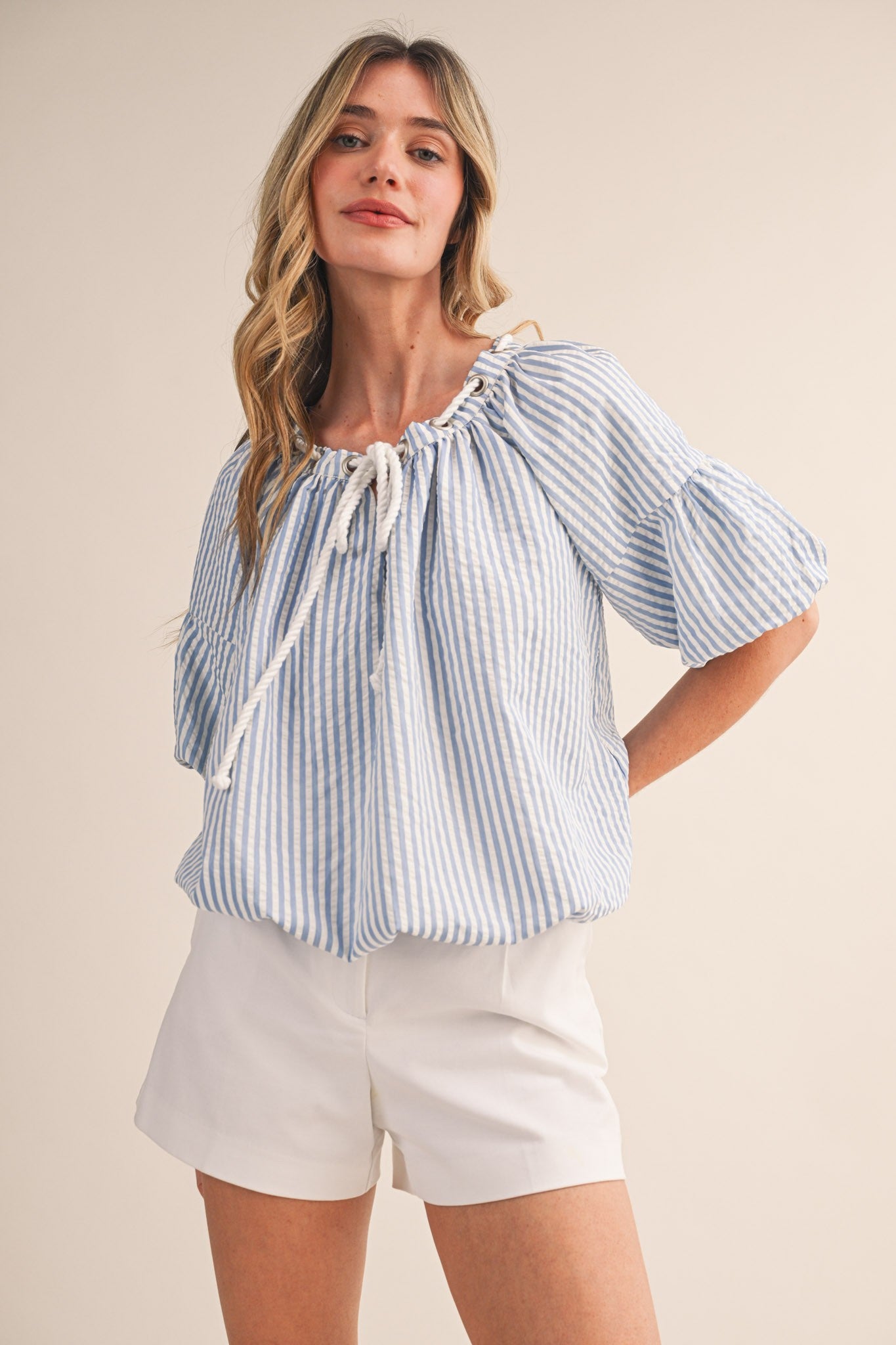 Seabreeze Stripe Blouse (PRE-ORDER - AVAILABLE TO SHIP 3/3)