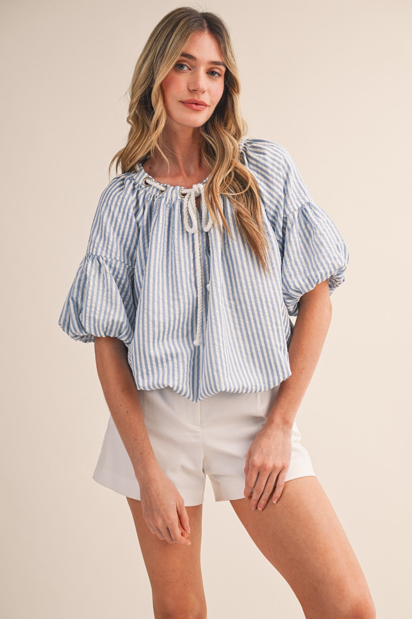 Seabreeze Stripe Blouse (PRE-ORDER - AVAILABLE TO SHIP 3/3)