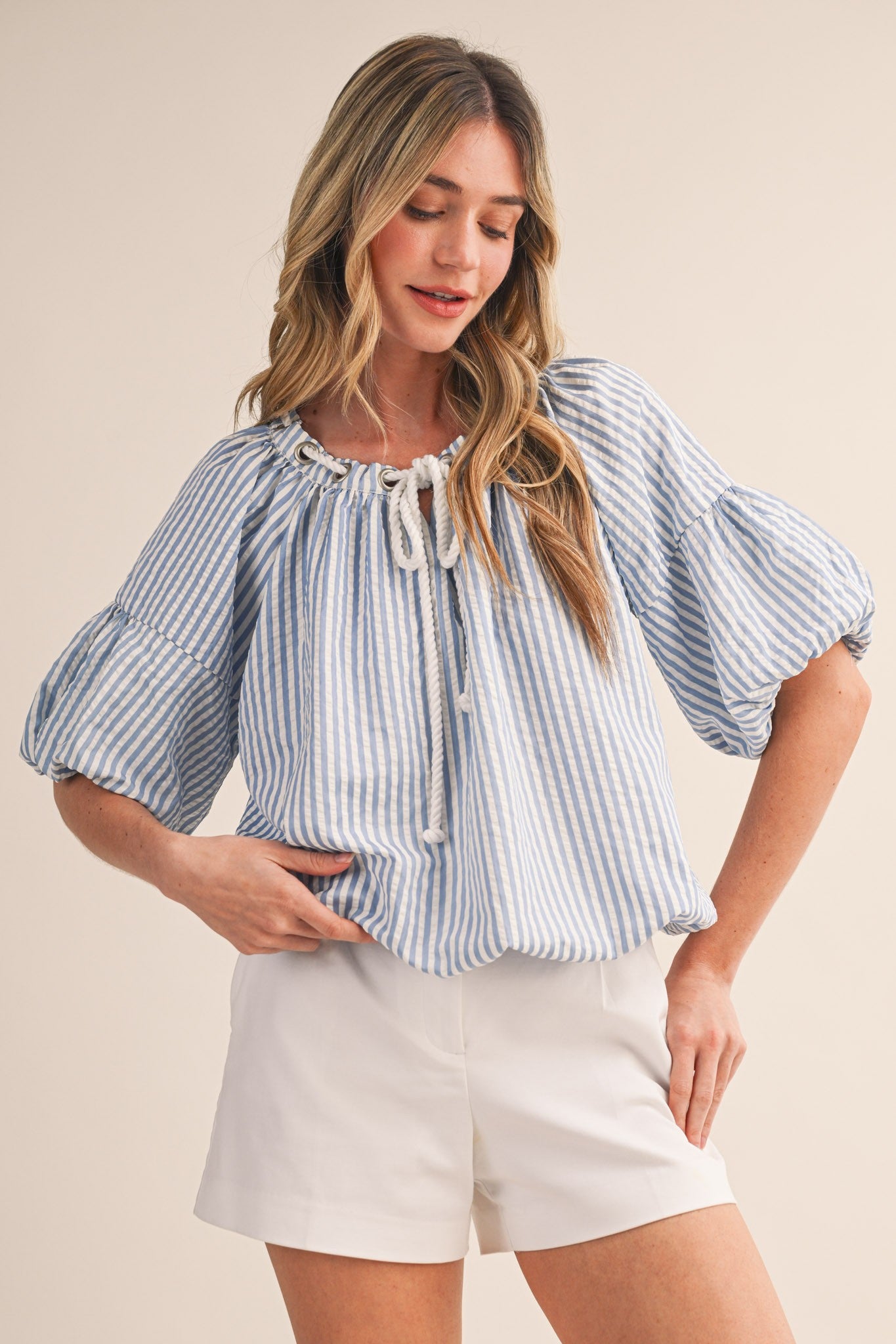 Seabreeze Stripe Blouse (PRE-ORDER - AVAILABLE TO SHIP 3/3)