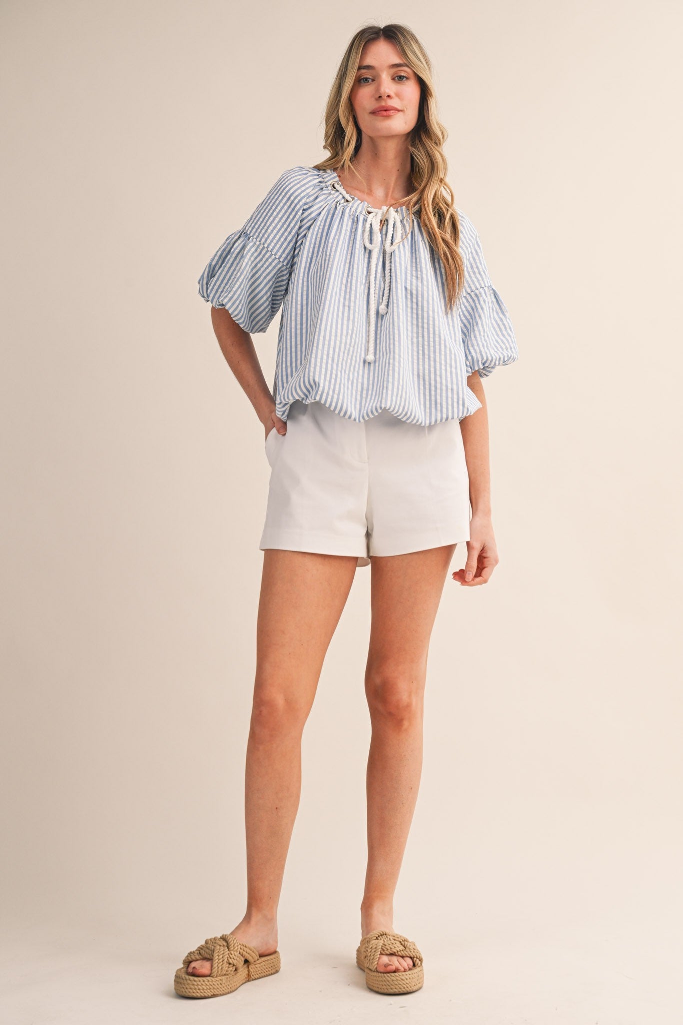 Seabreeze Stripe Blouse (PRE-ORDER - AVAILABLE TO SHIP 3/3)