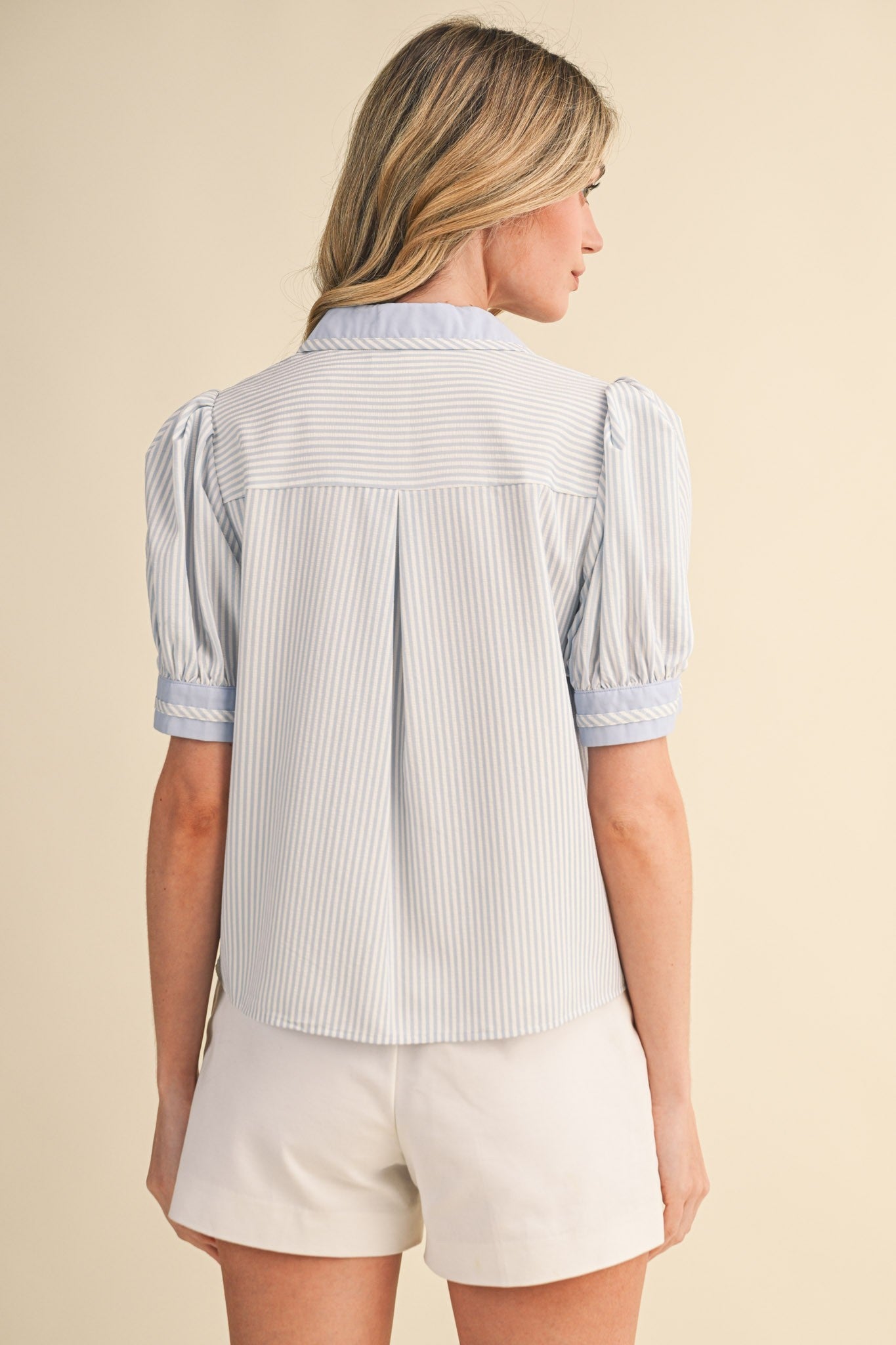 Hampton Blue Striped Blouse - PREORDER (AVAILABLE TO SHIP 7/3) (Copy)