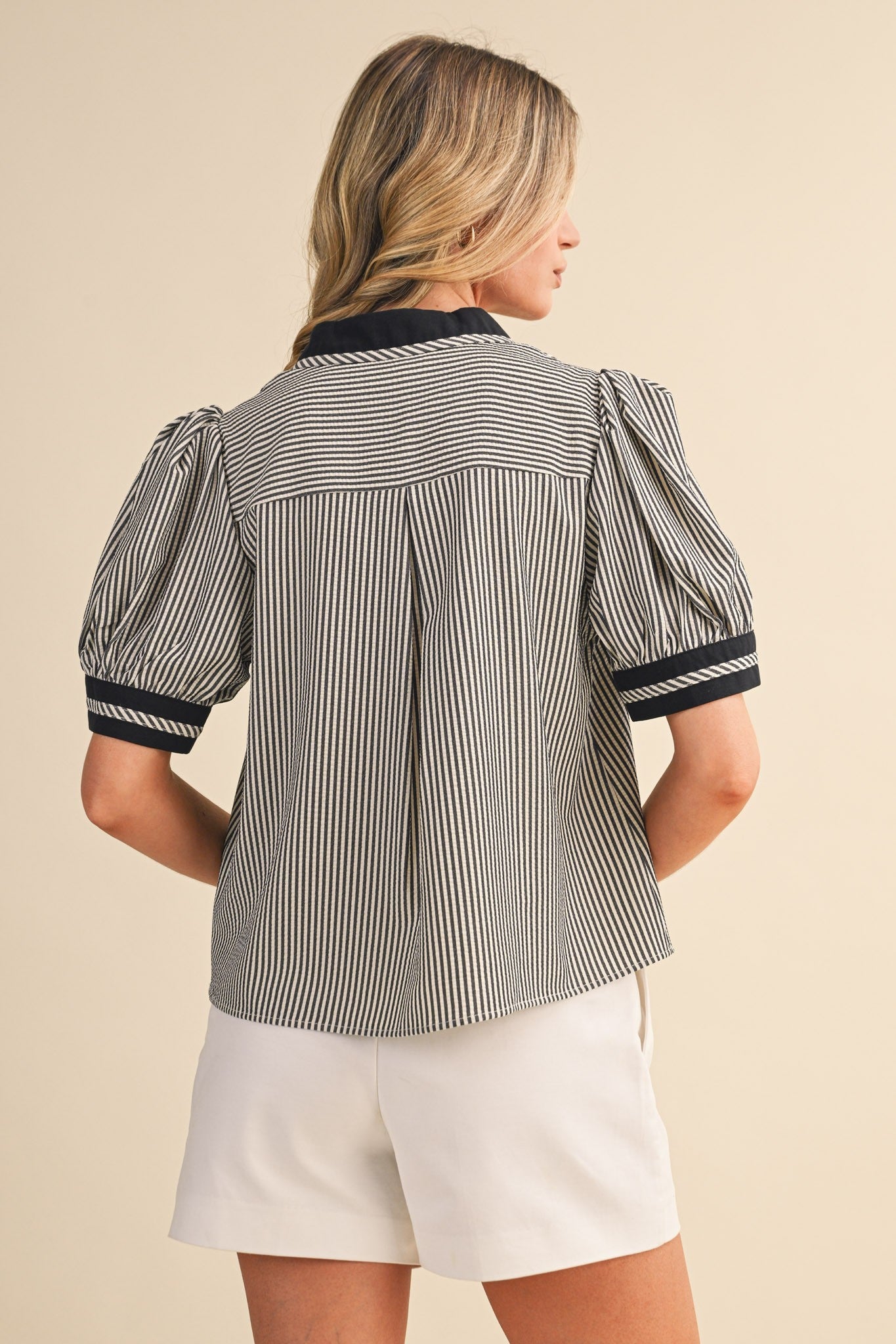 Coastal Classic Striped Blouse - PREORDER (AVAILABLE TO SHIP 7/3)