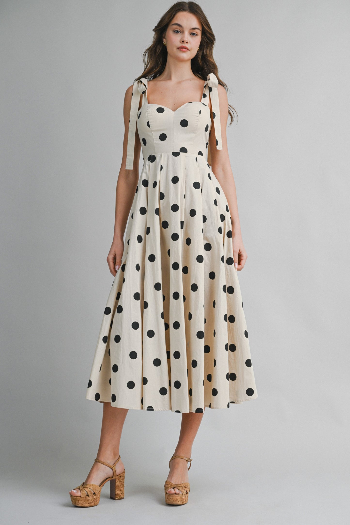 The Pippa Polka Dot Midi Dress