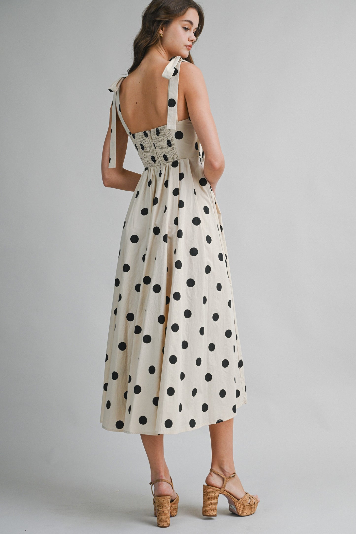 The Pippa Polka Dot Midi Dress
