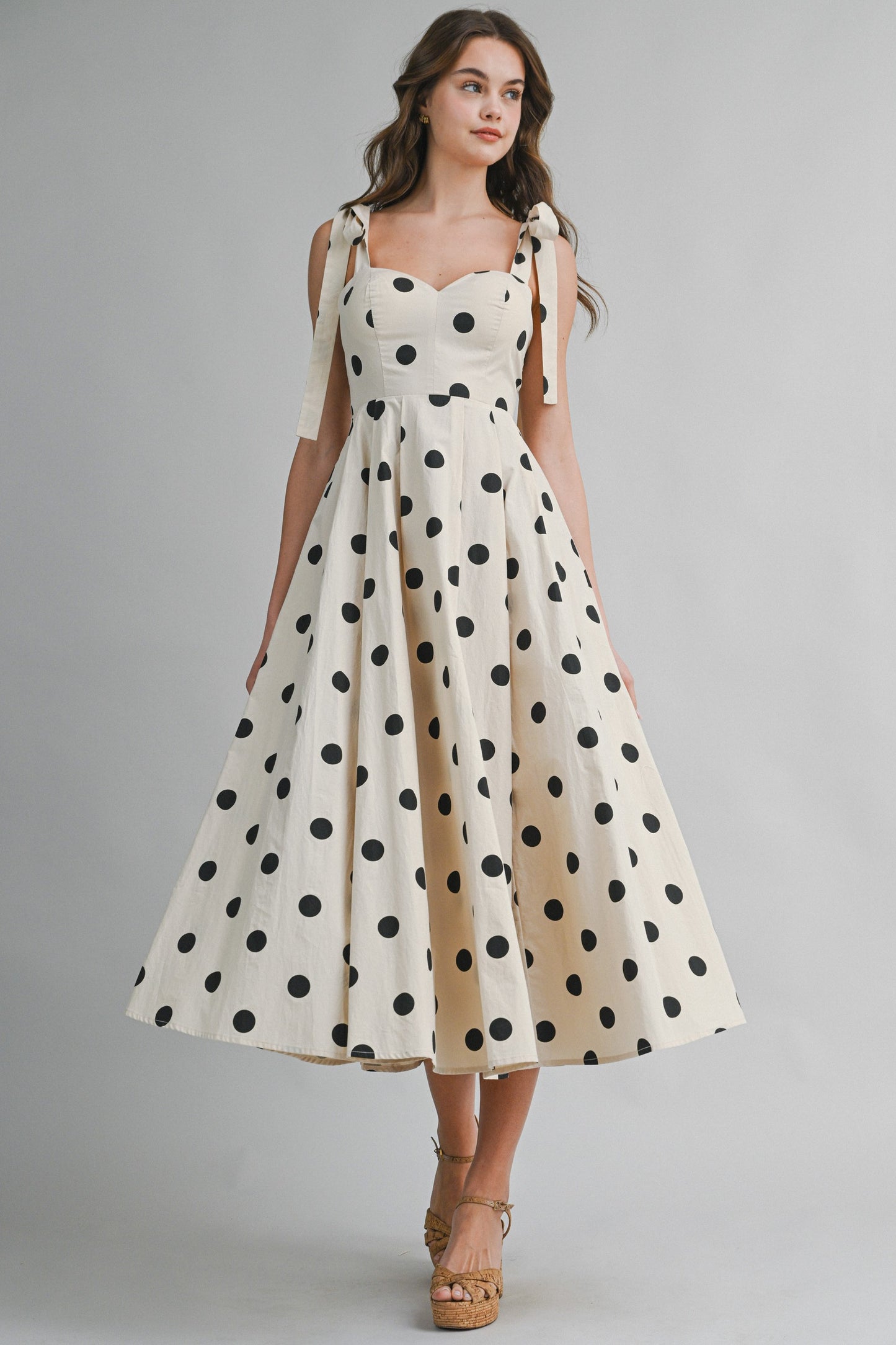 The Pippa Polka Dot Midi Dress