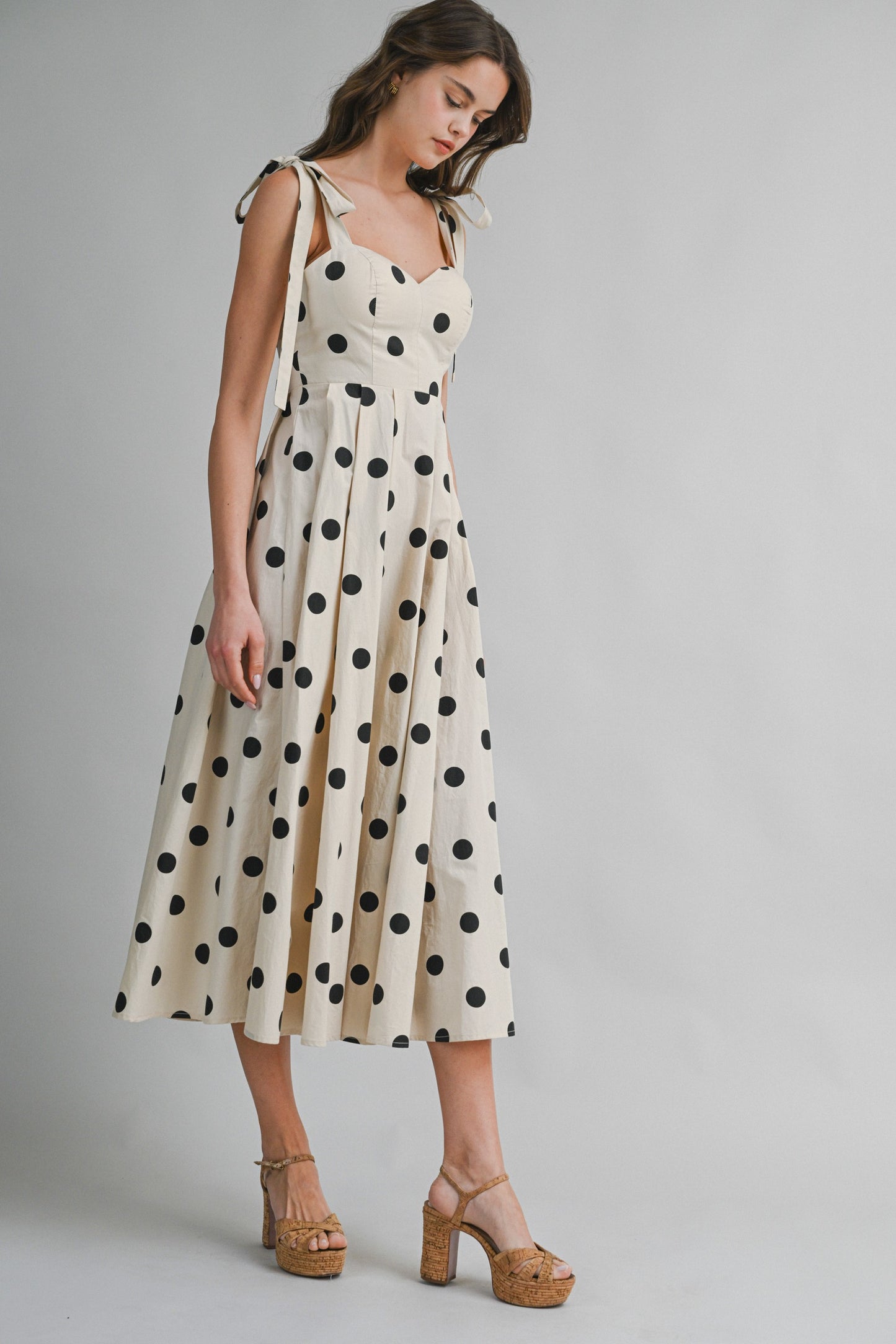 The Pippa Polka Dot Midi Dress