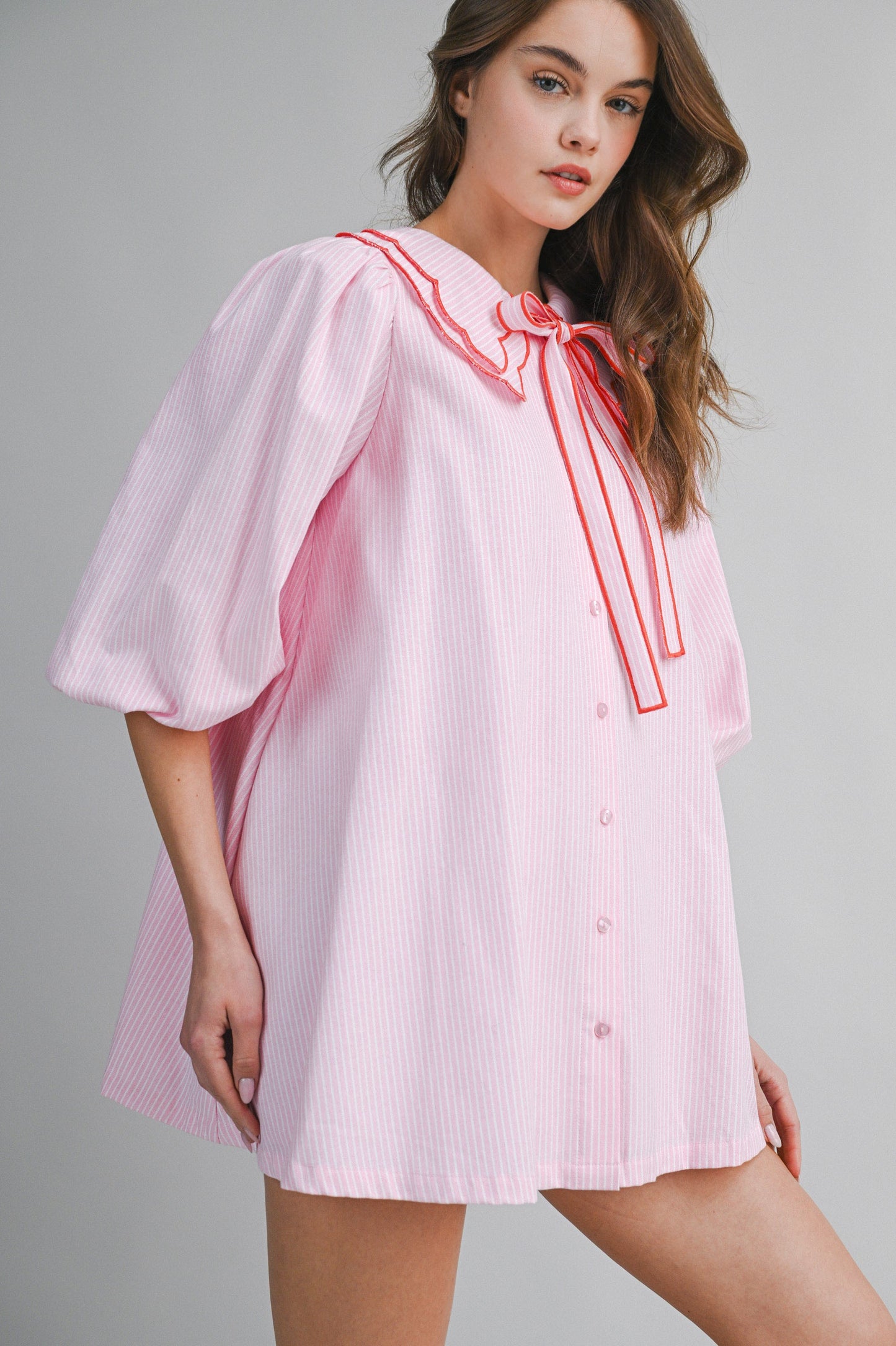 The Sweetheart Collar Mini Dress