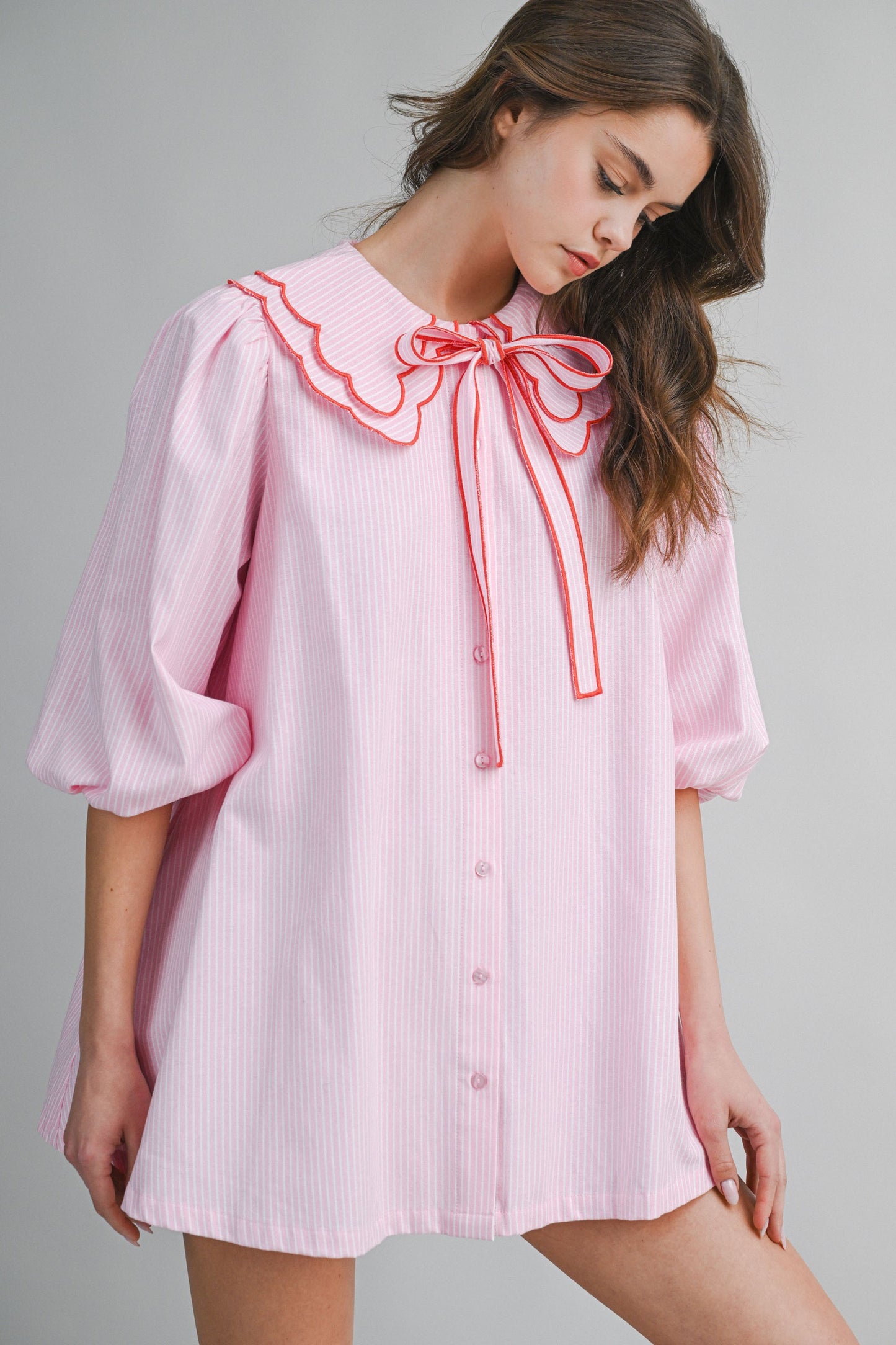 The Sweetheart Collar Mini Dress