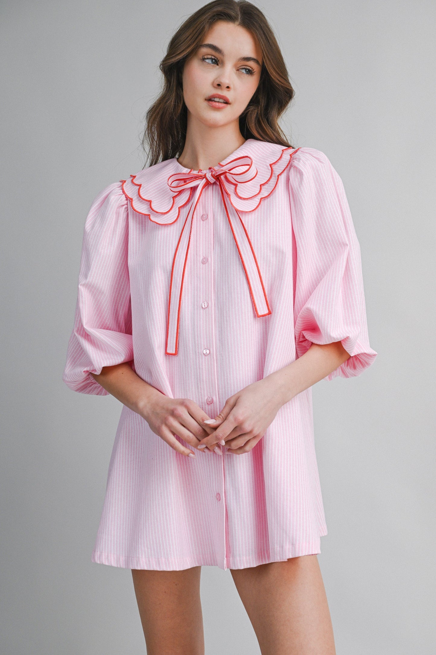 The Sweetheart Collar Mini Dress