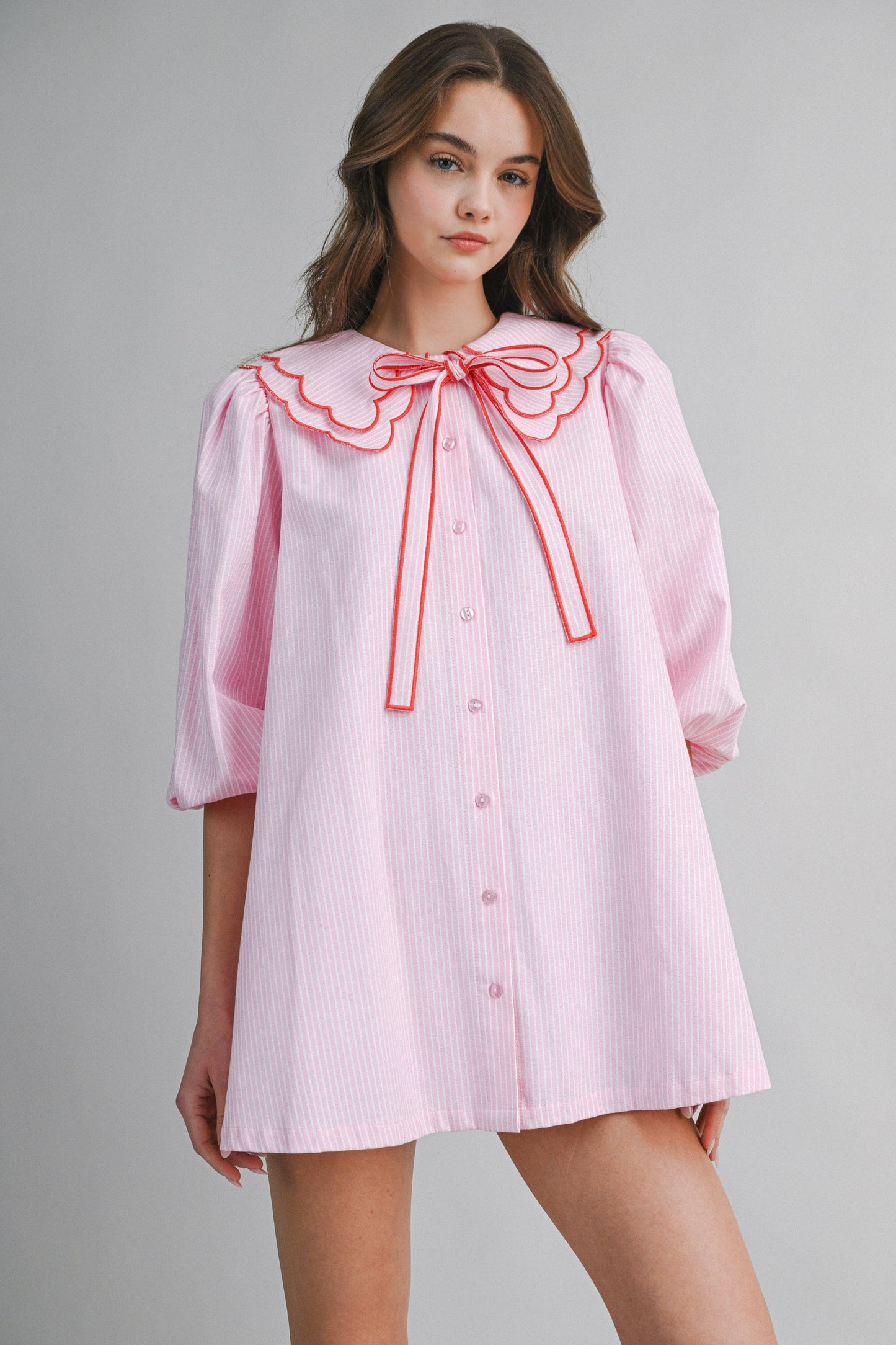 The Sweetheart Collar Mini Dress
