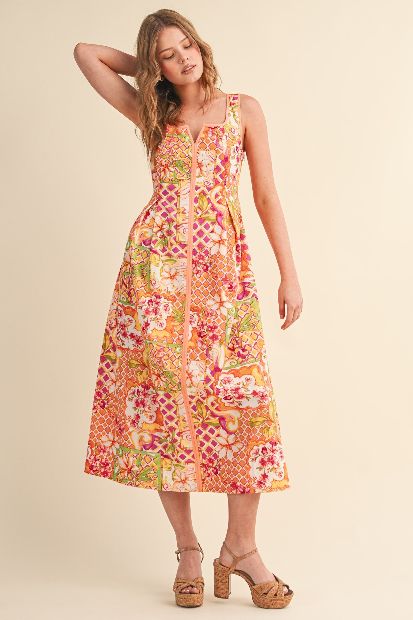 Sun Kissed Midi Dress - PREORDER (AVAILABLE TO SHIP 7/3)