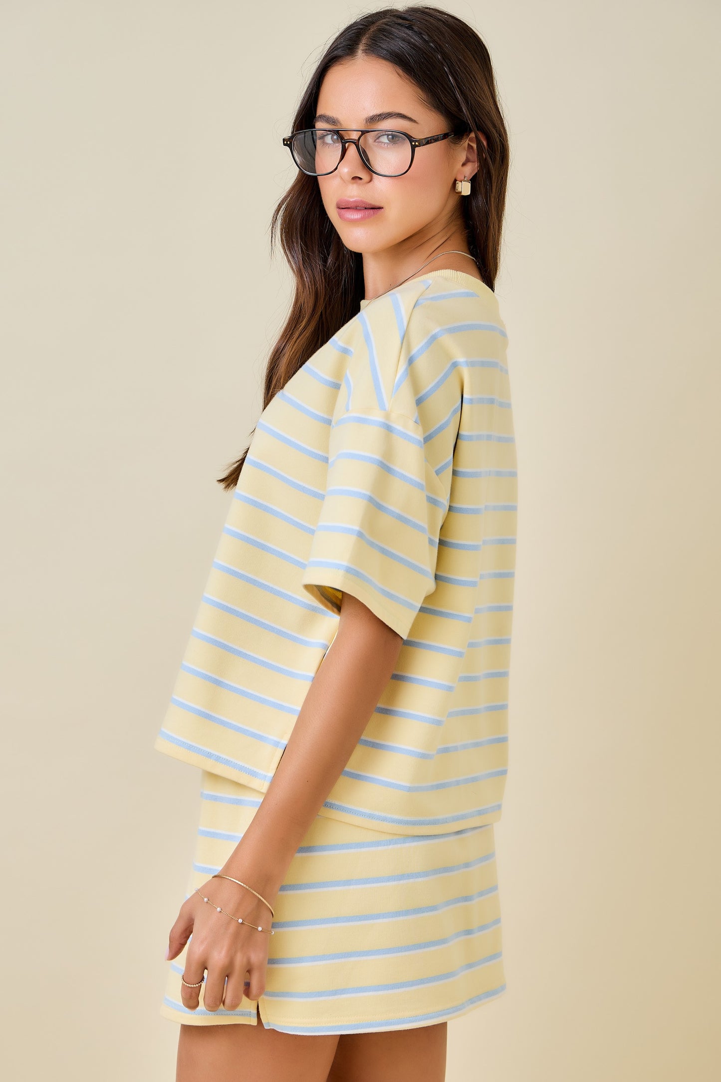 Lemon Drop Stripe Tee