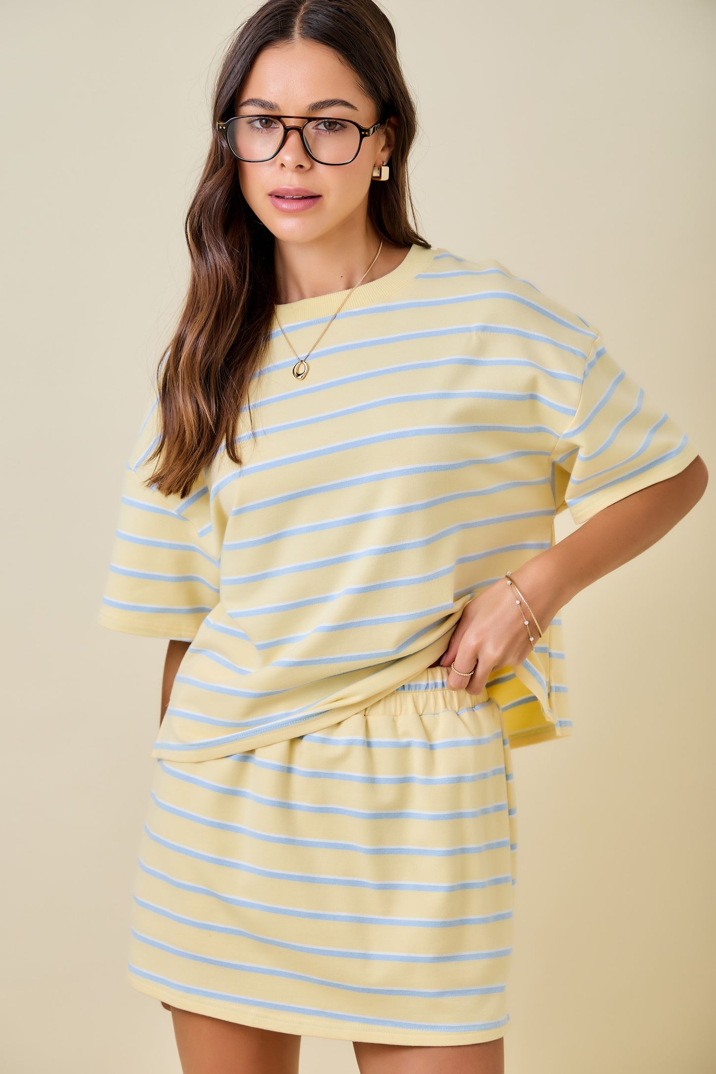Lemon Drop Stripe Tee