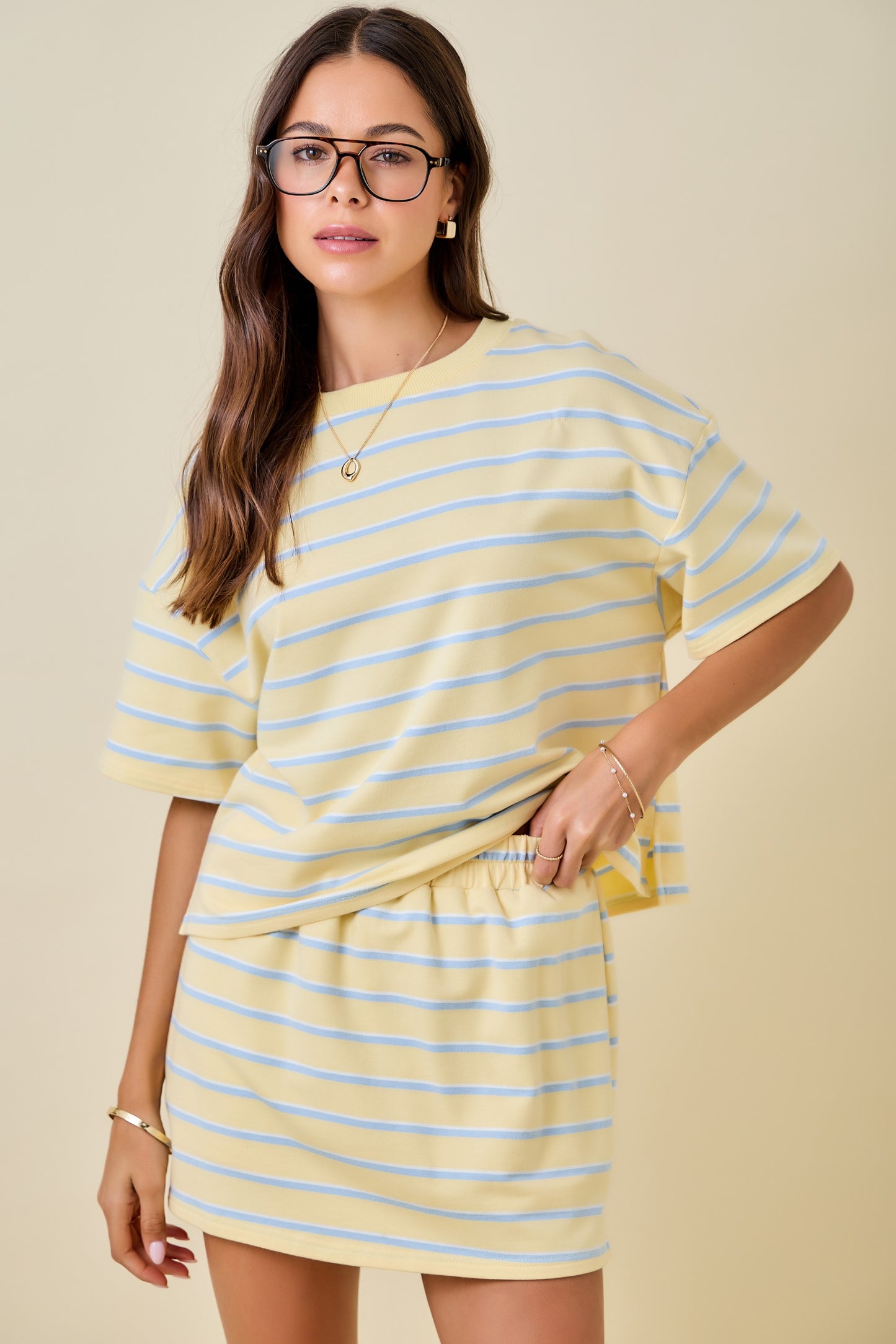 Lemon Drop Stripe Tee