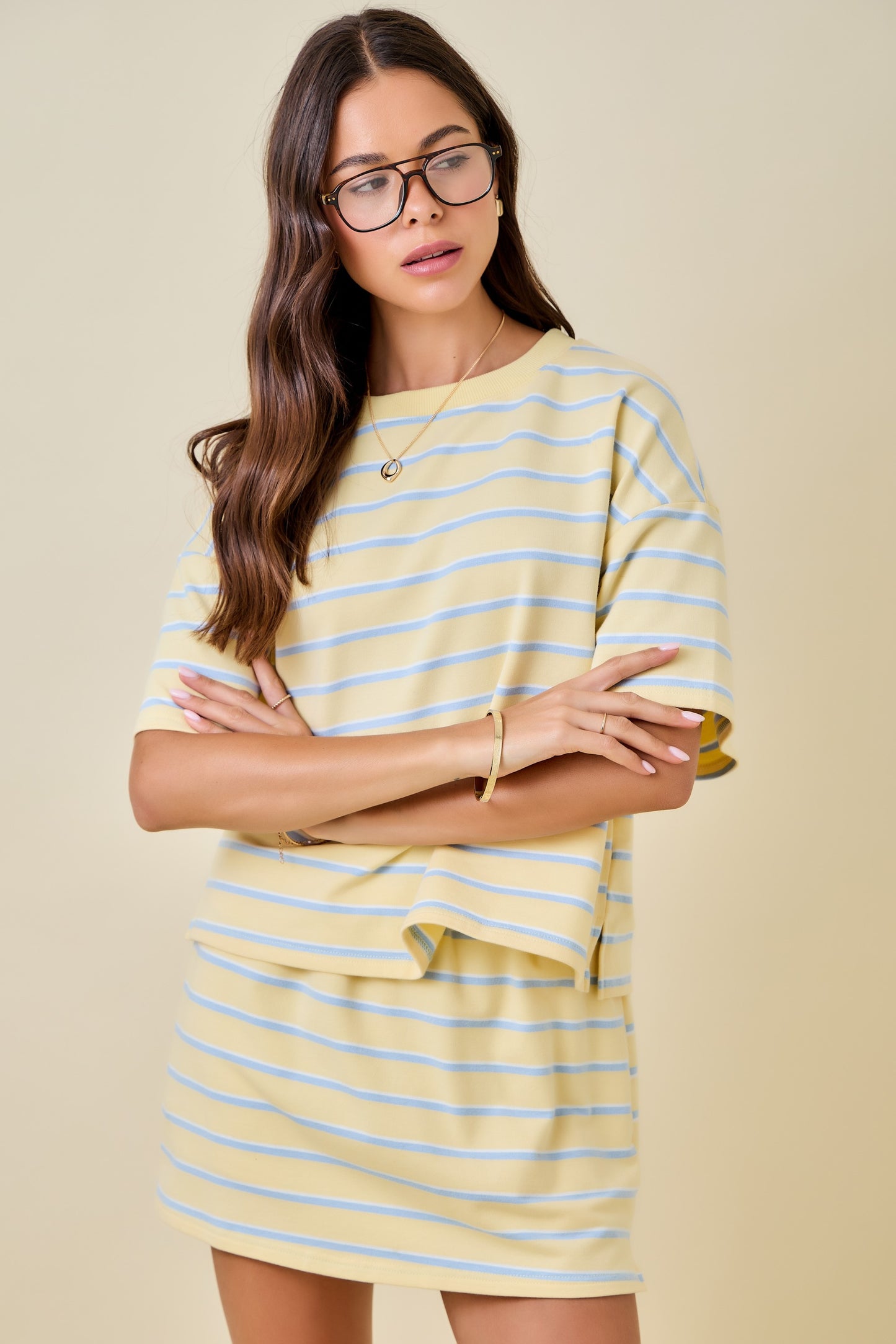 Lemon Drop Stripe Tee