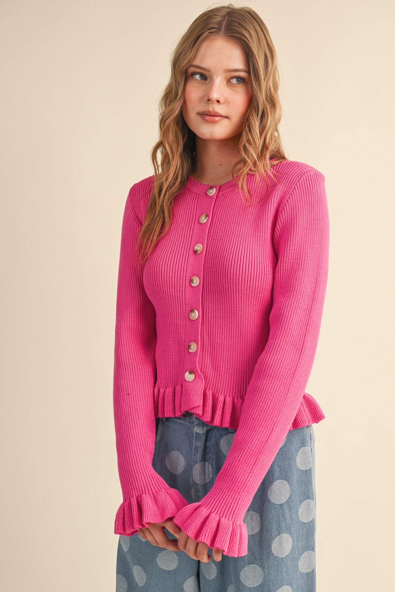 Sweetheart Ruffled Cardigan - PREORDER (AVAILABLE TO SHIP 7/3)