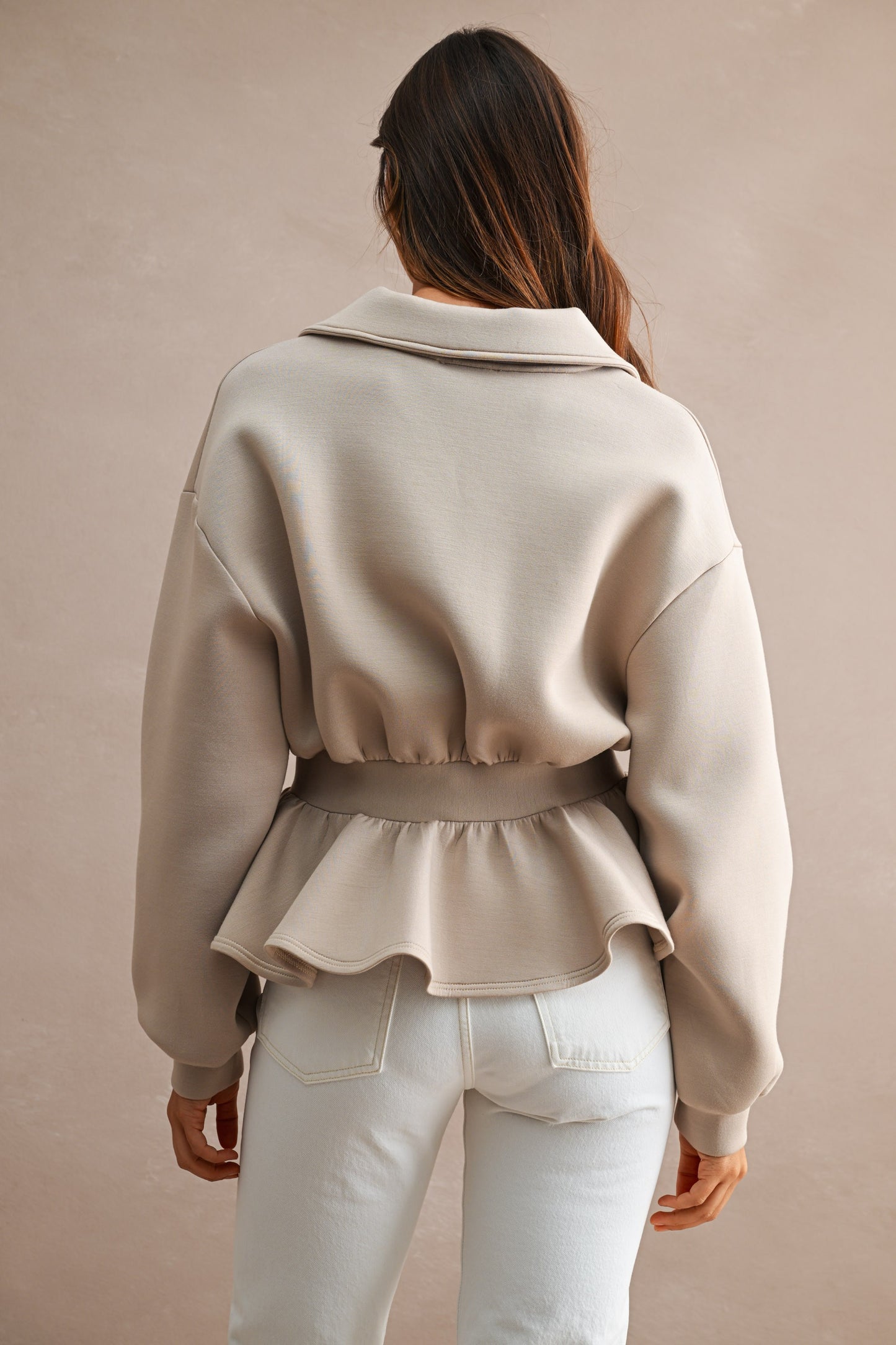 Sally Scuba Peplum Jacket