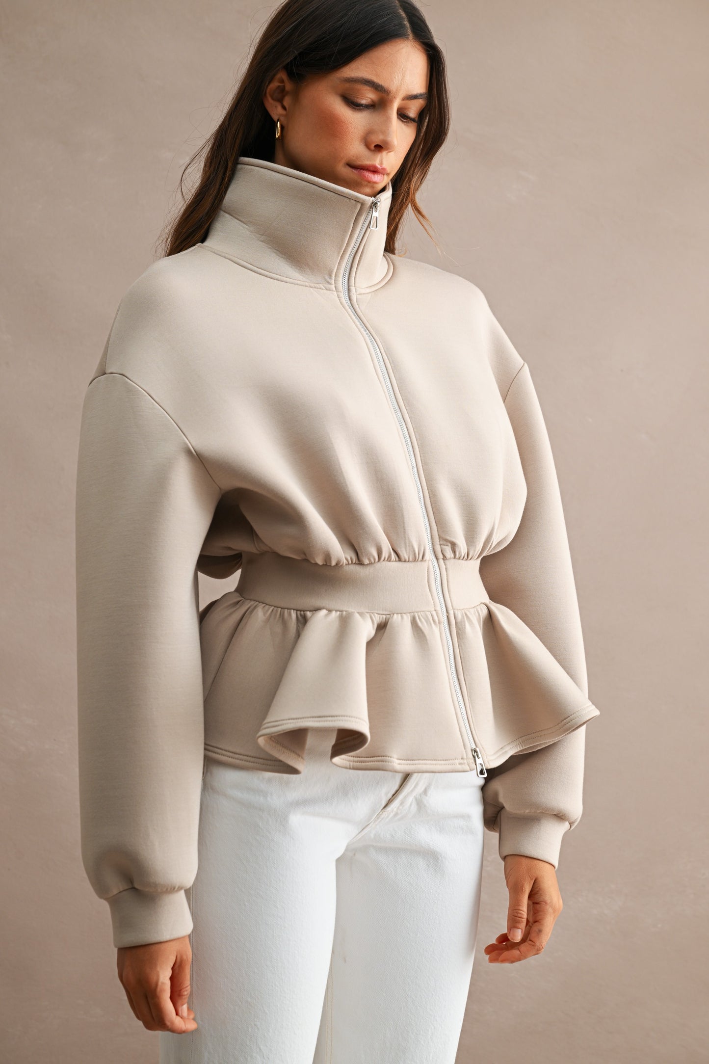 Sally Scuba Peplum Jacket