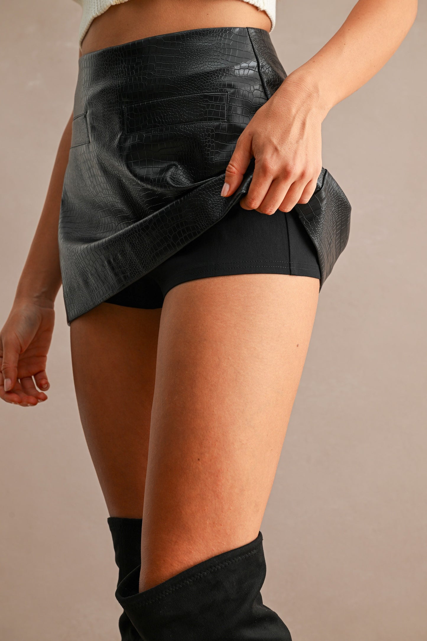 Stella Black Mini Skort