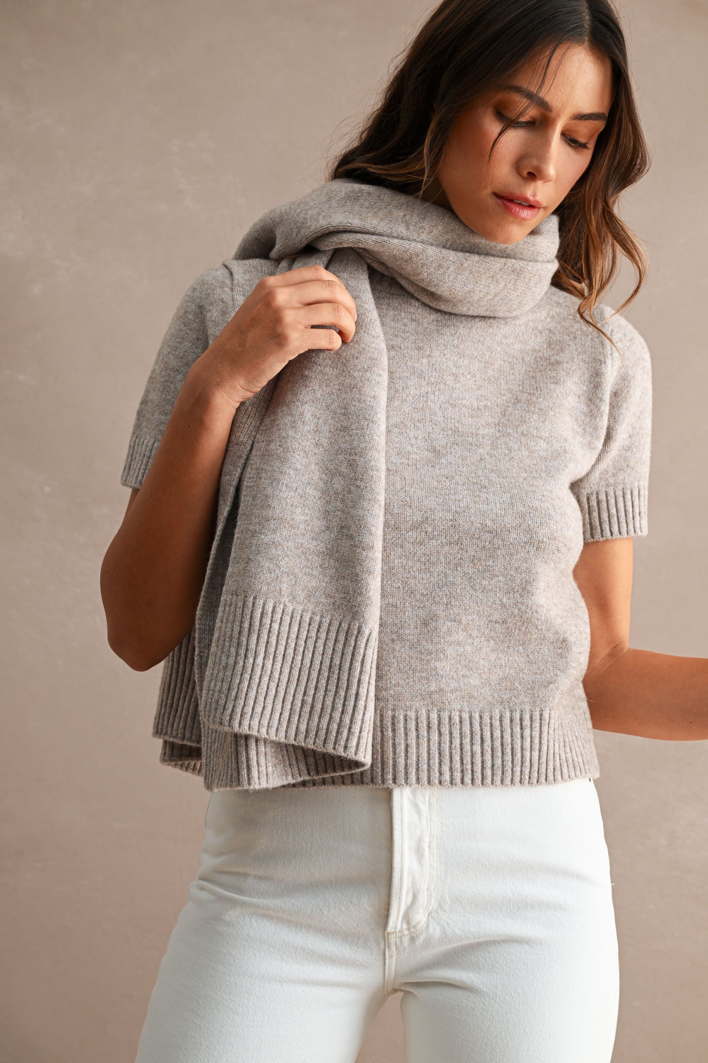 The Camden Sweater Top - Removable Matching Scarf (PRE-ORDER/AVAILABLE TO SHIP 8/13)