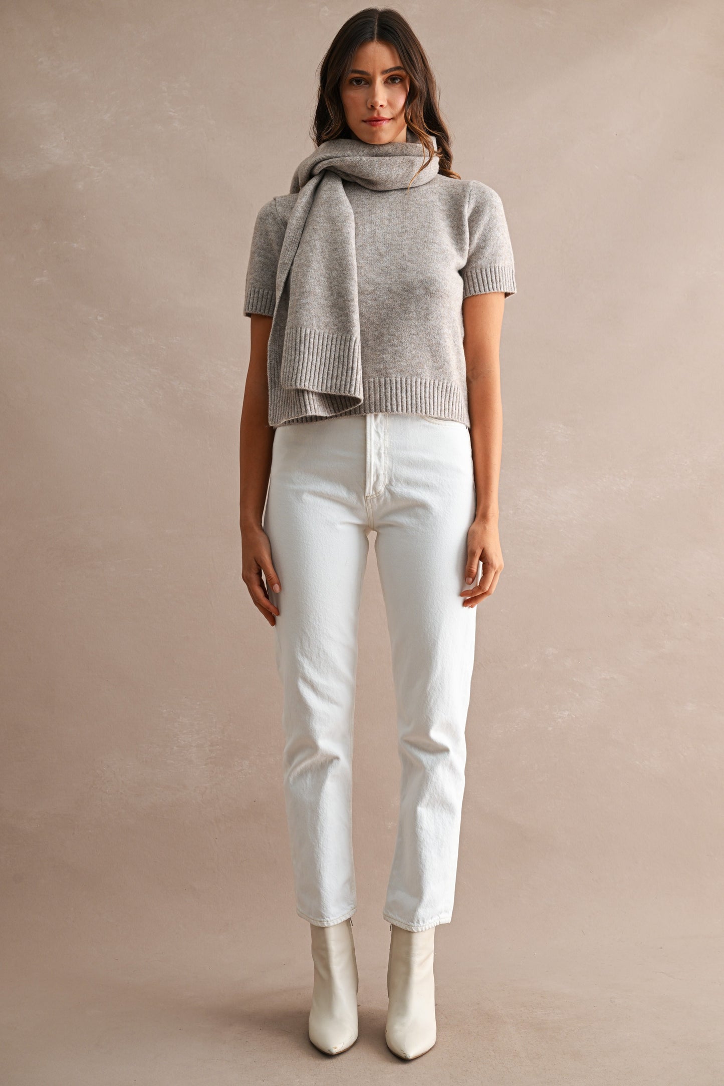 The Camden Sweater Top - Removable Matching Scarf (PRE-ORDER/AVAILABLE TO SHIP 8/13)