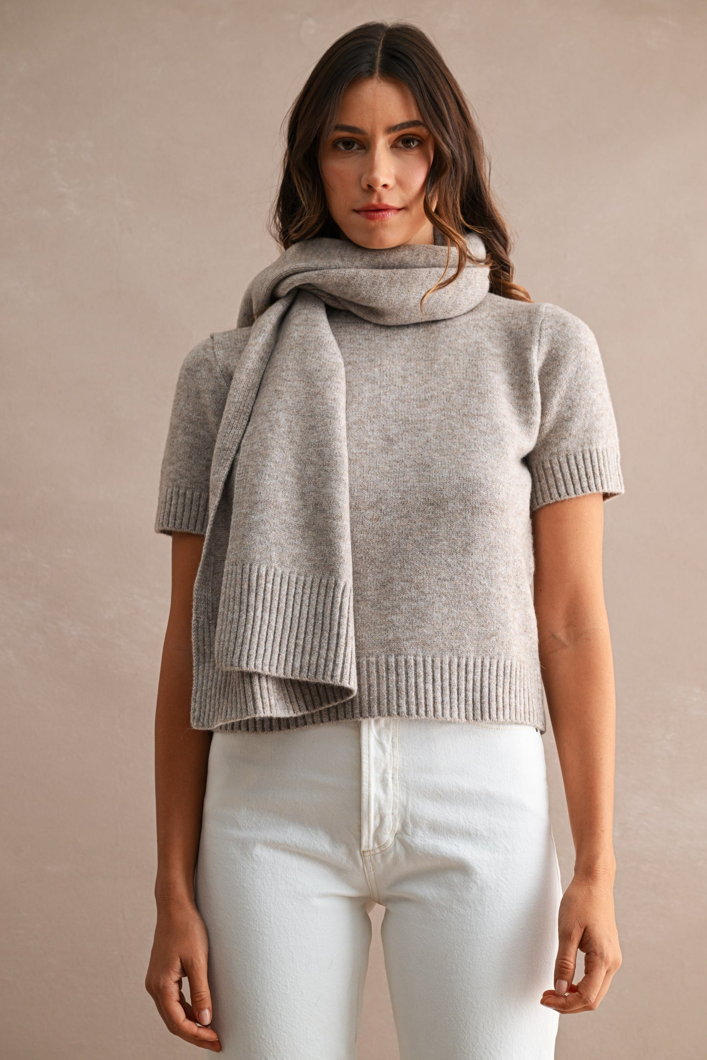 The Camden Sweater Top - Removable Matching Scarf (PRE-ORDER/AVAILABLE TO SHIP 8/13)