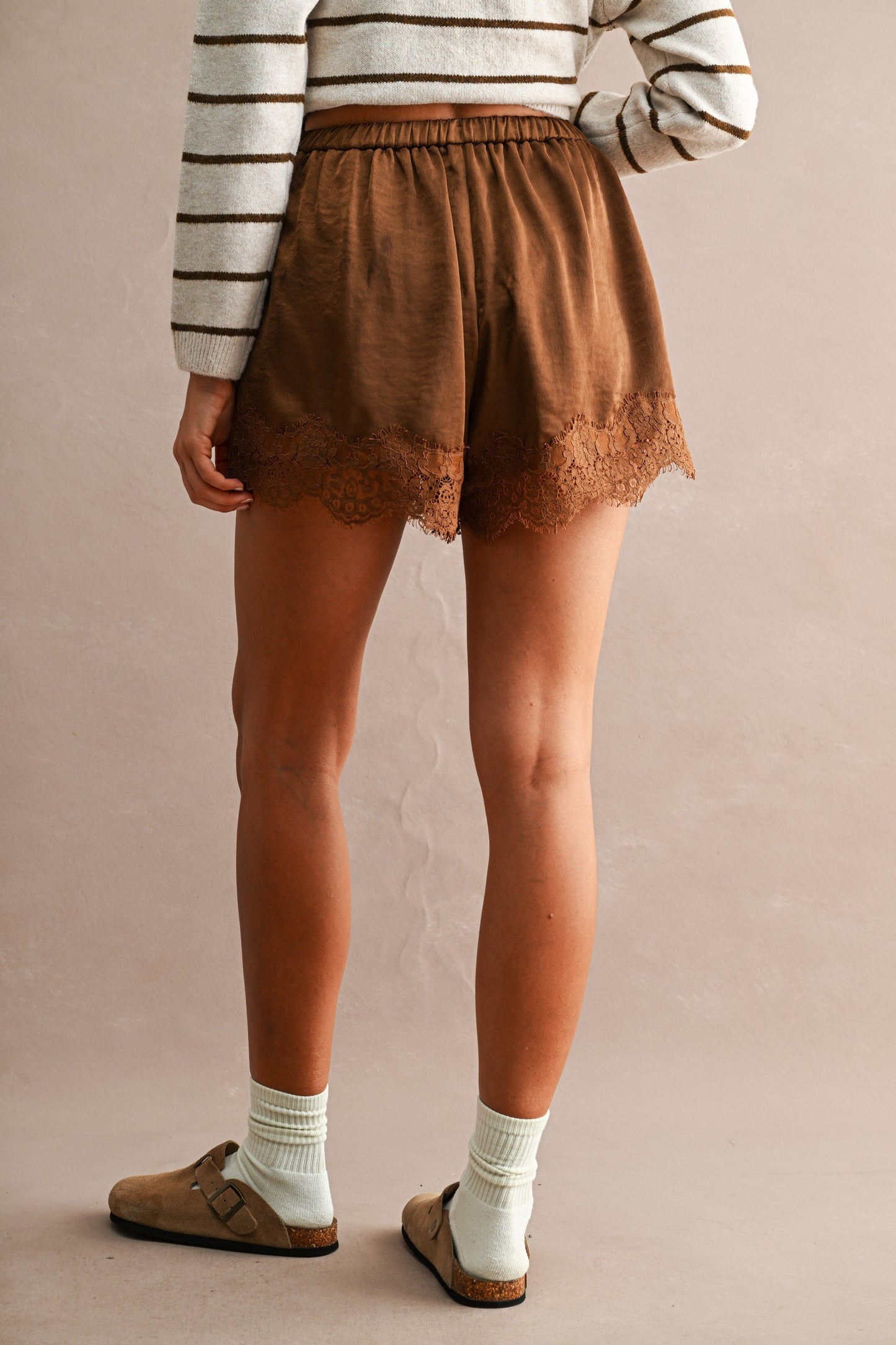 The Mocha Lace Shorts