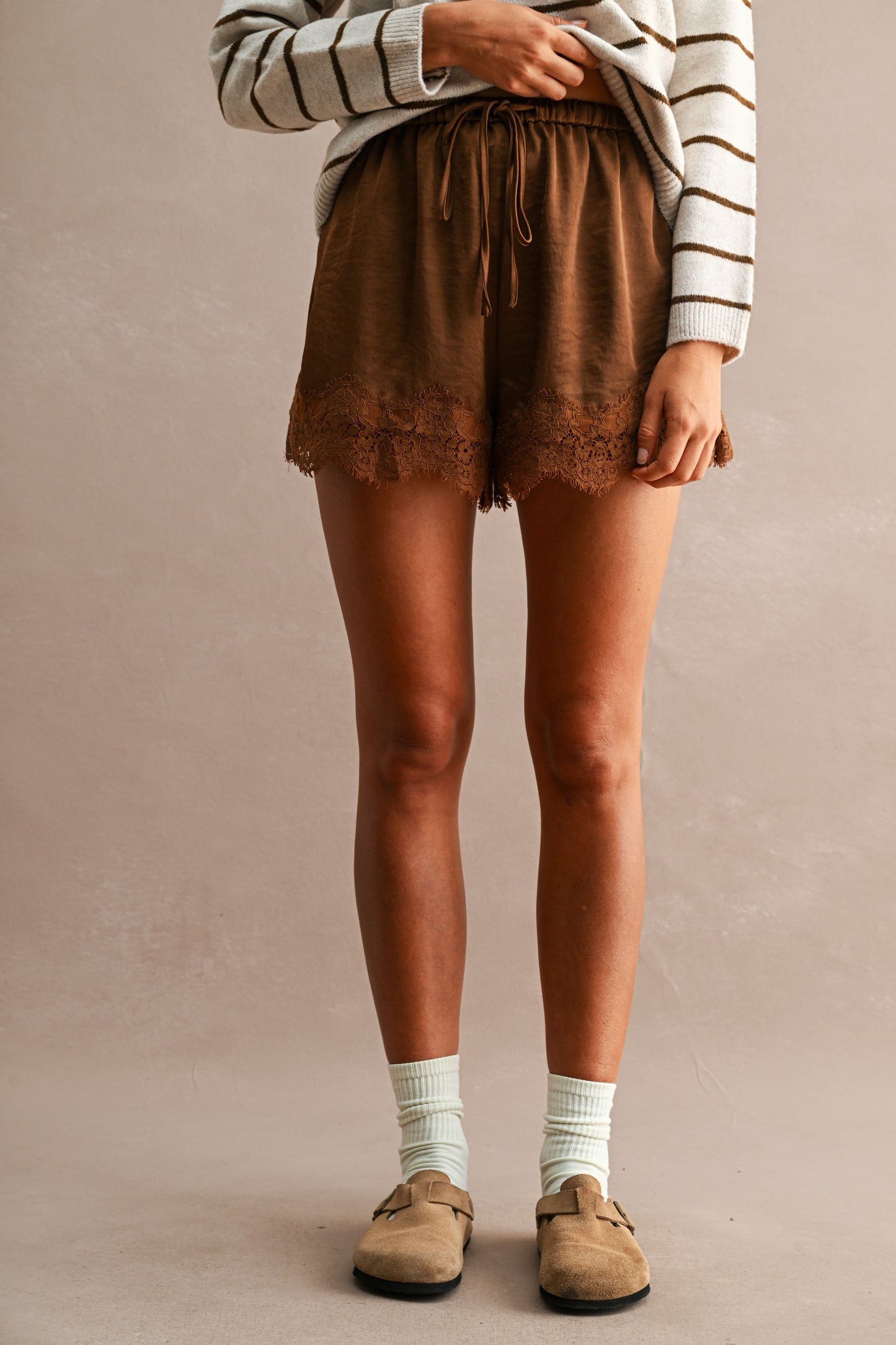 The Mocha Lace Shorts