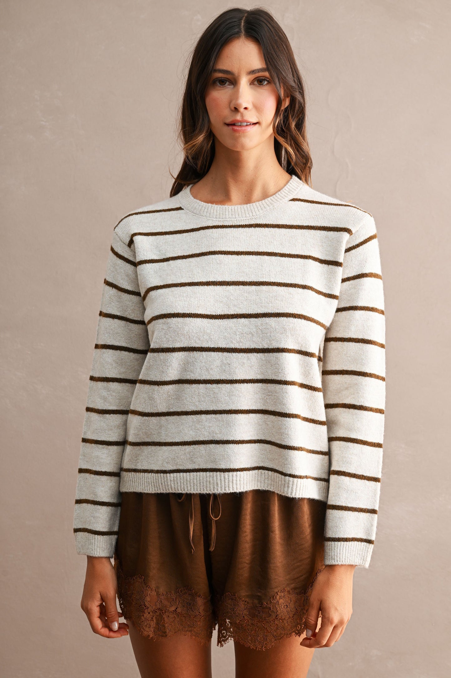 With Detachable Knit Scarf