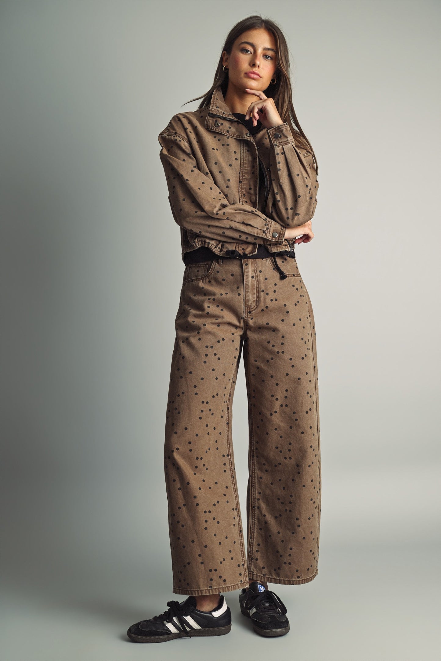 The Piper Polka Dot Barrel Pants (PRE-ORDER/AVAILABLE TO SHIP 9/18)
