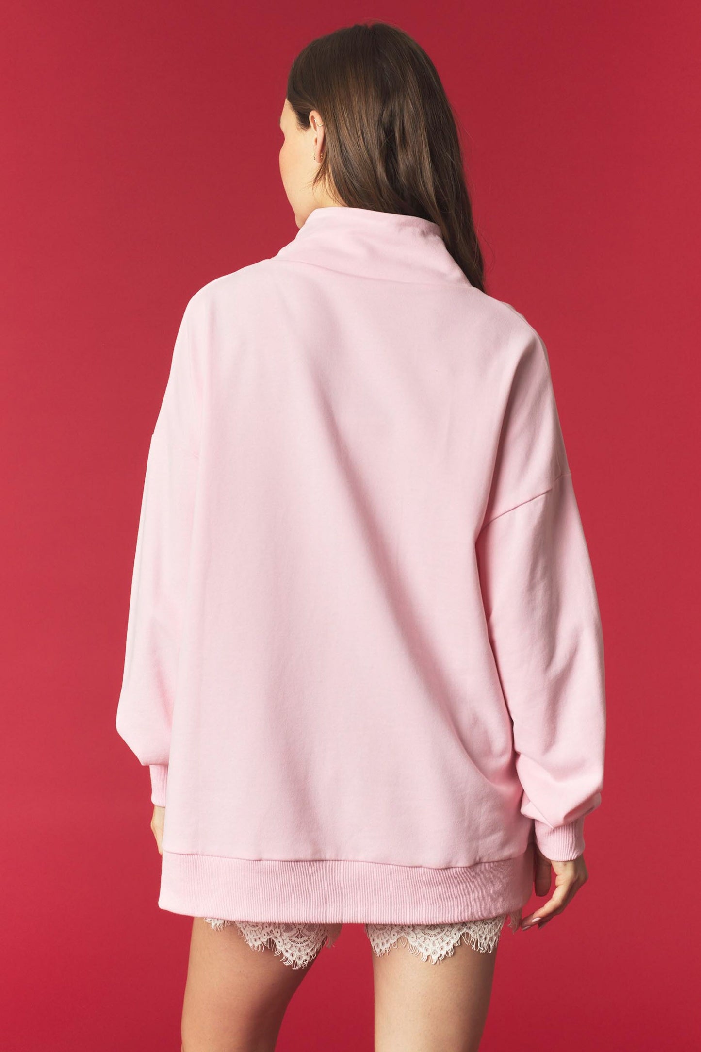 Sequin Nutcracker Mock Neck Sweatshirt