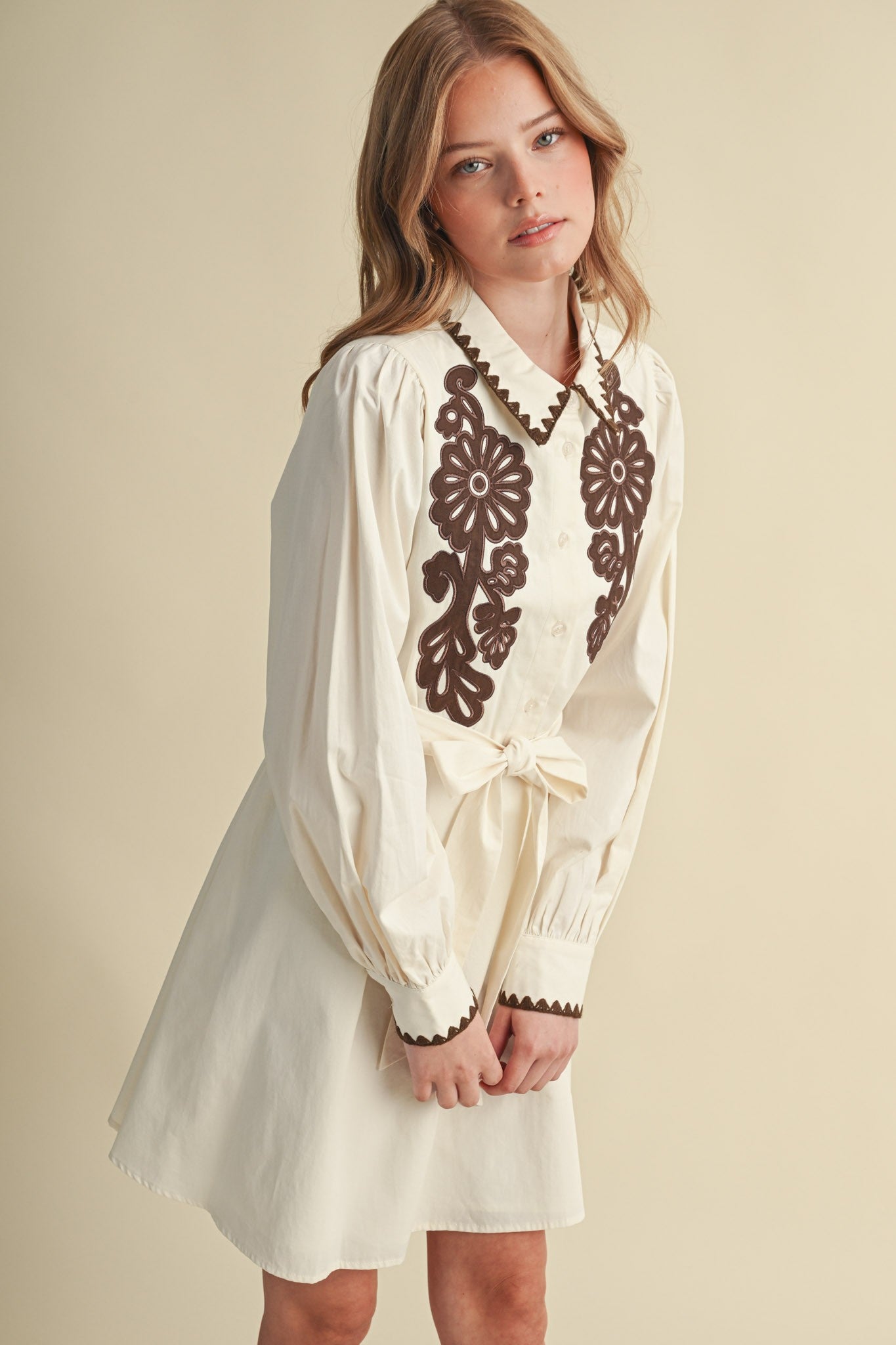 Fiona Floral Embroidered Dress