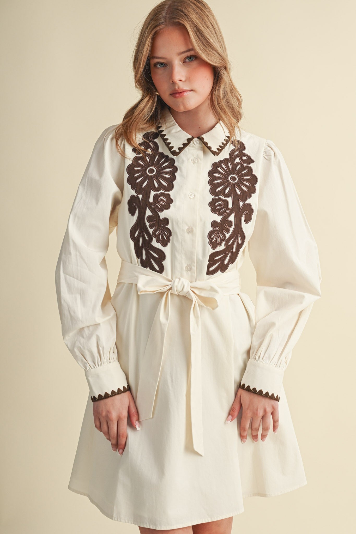 Fiona Floral Embroidered Dress