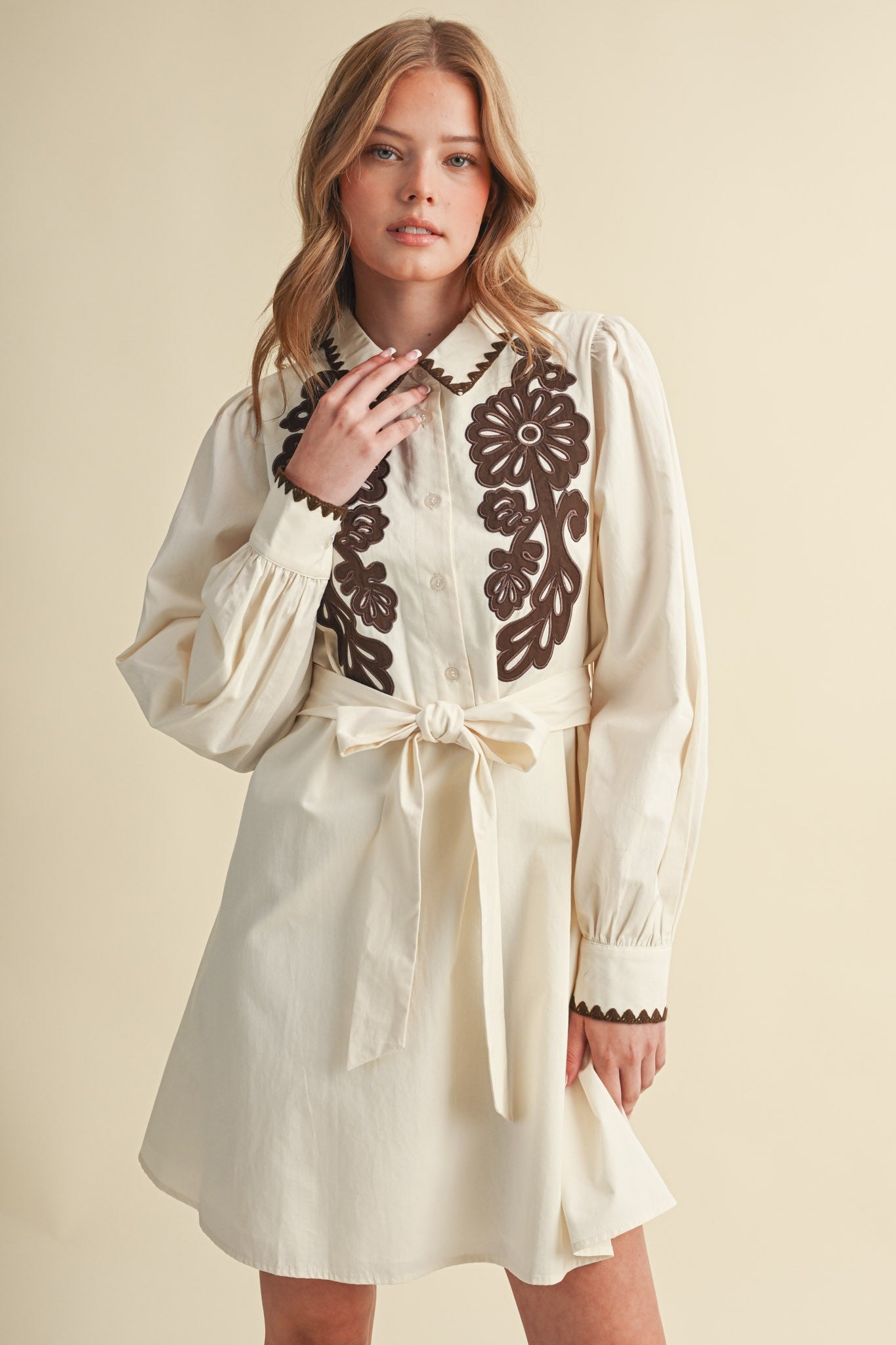 Fiona Floral Embroidered Dress