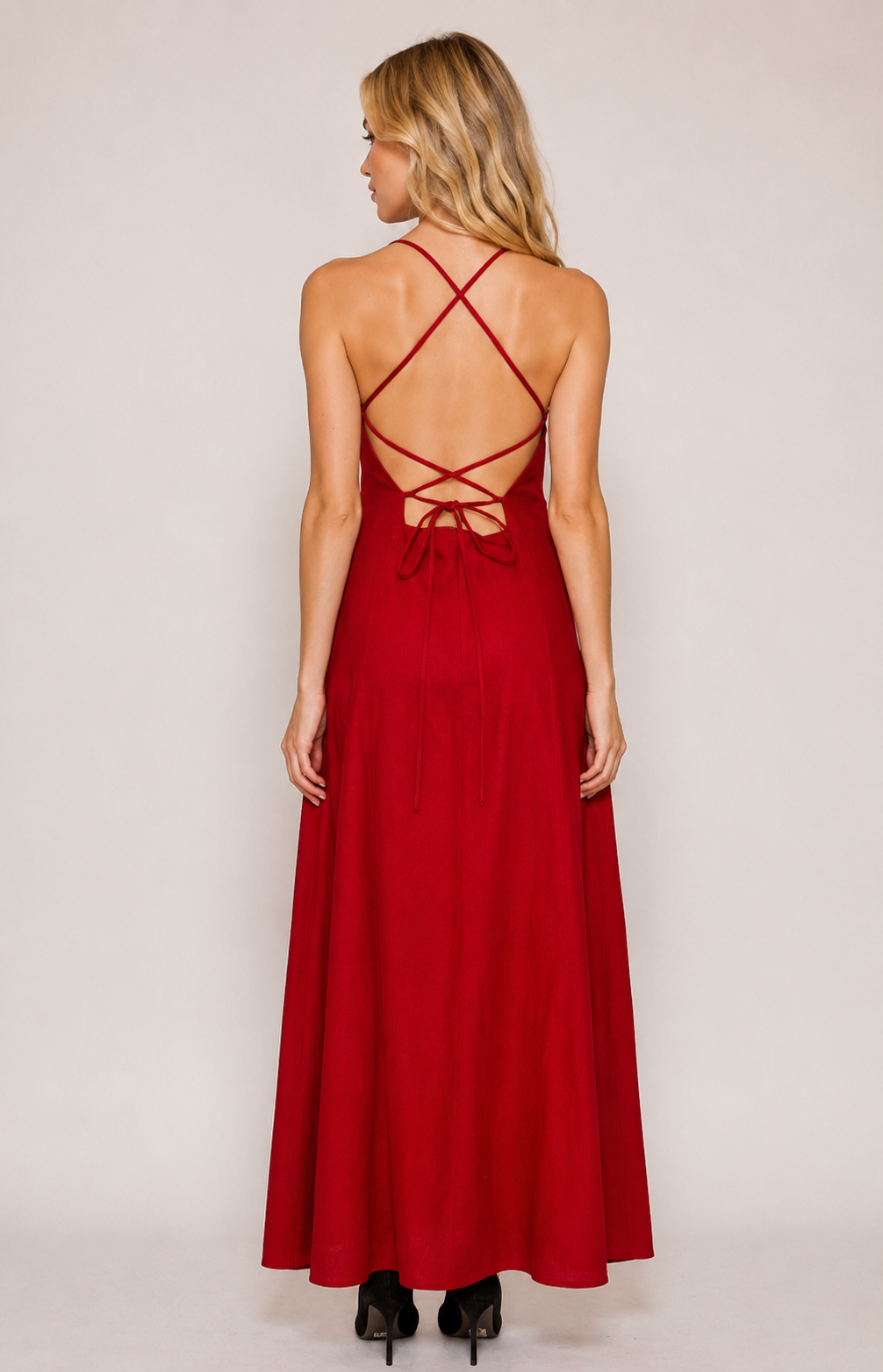 Lucy Linen Midi Dress