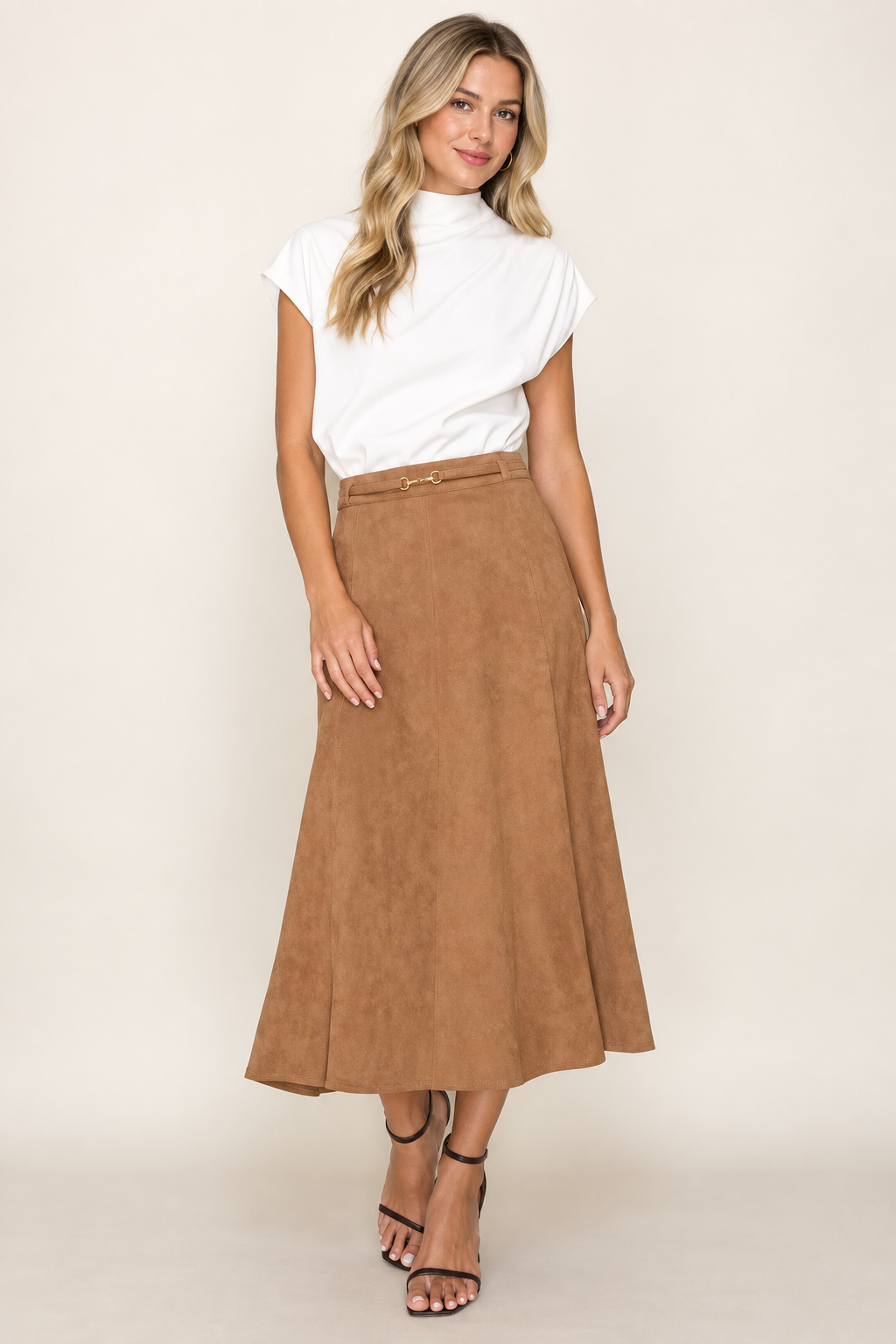 The Sally Suede Midi Skirt