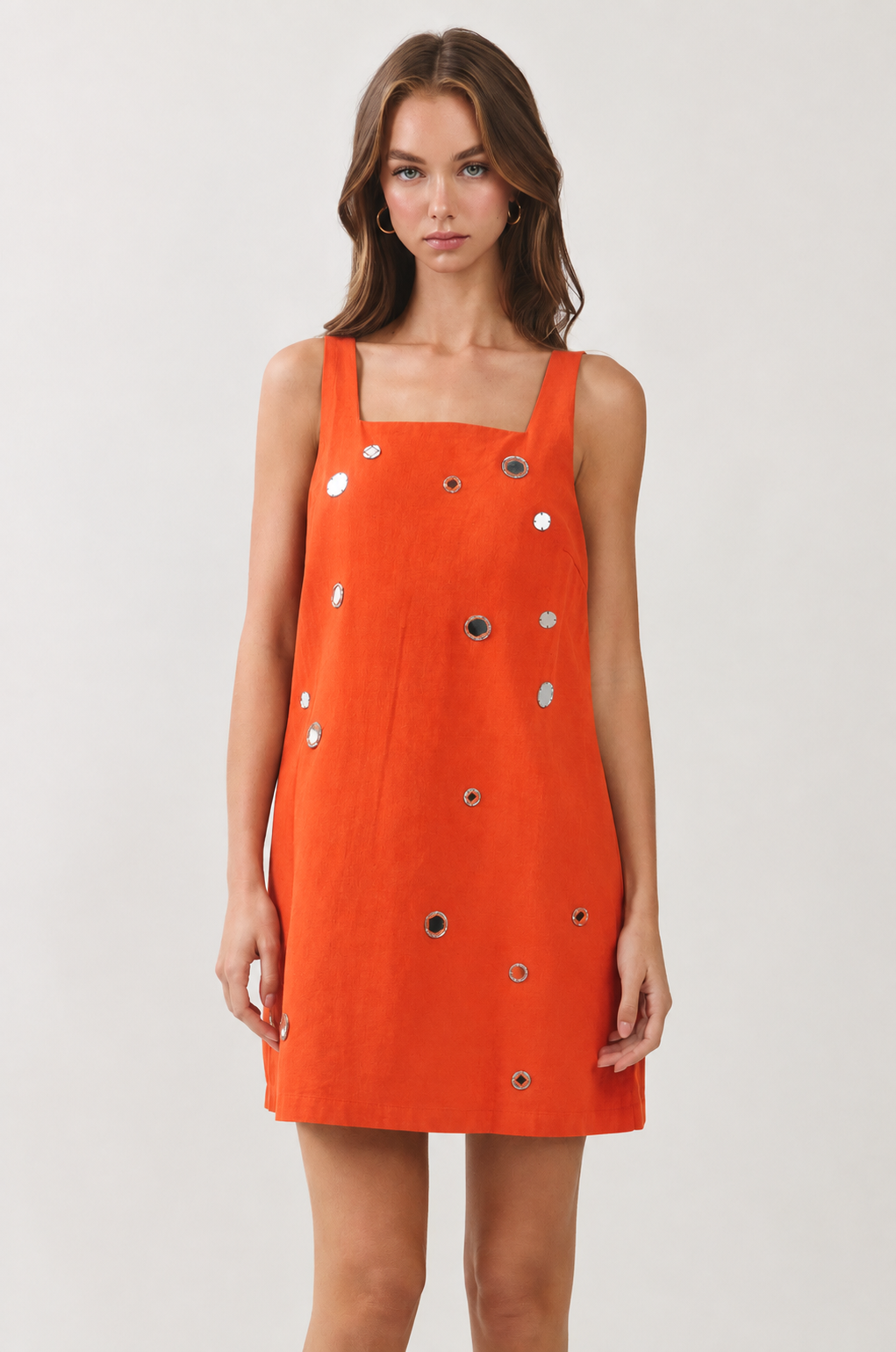 Mirror Me Mini Dress - Orange