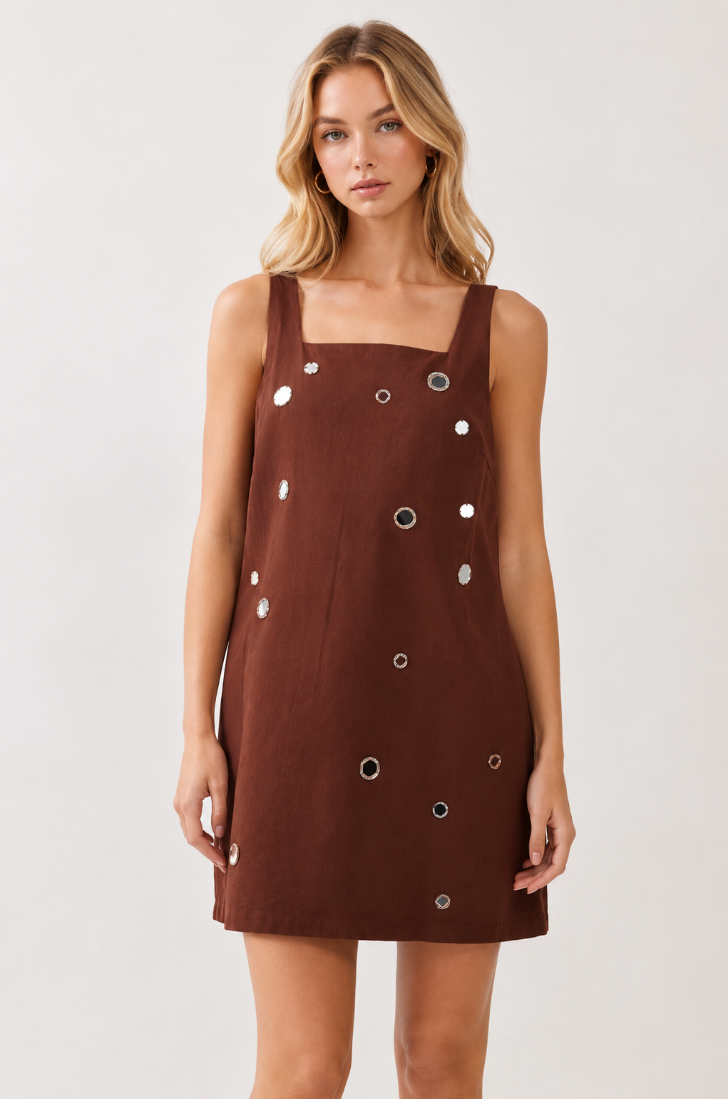 Mirror Me Mini Dress - Brown