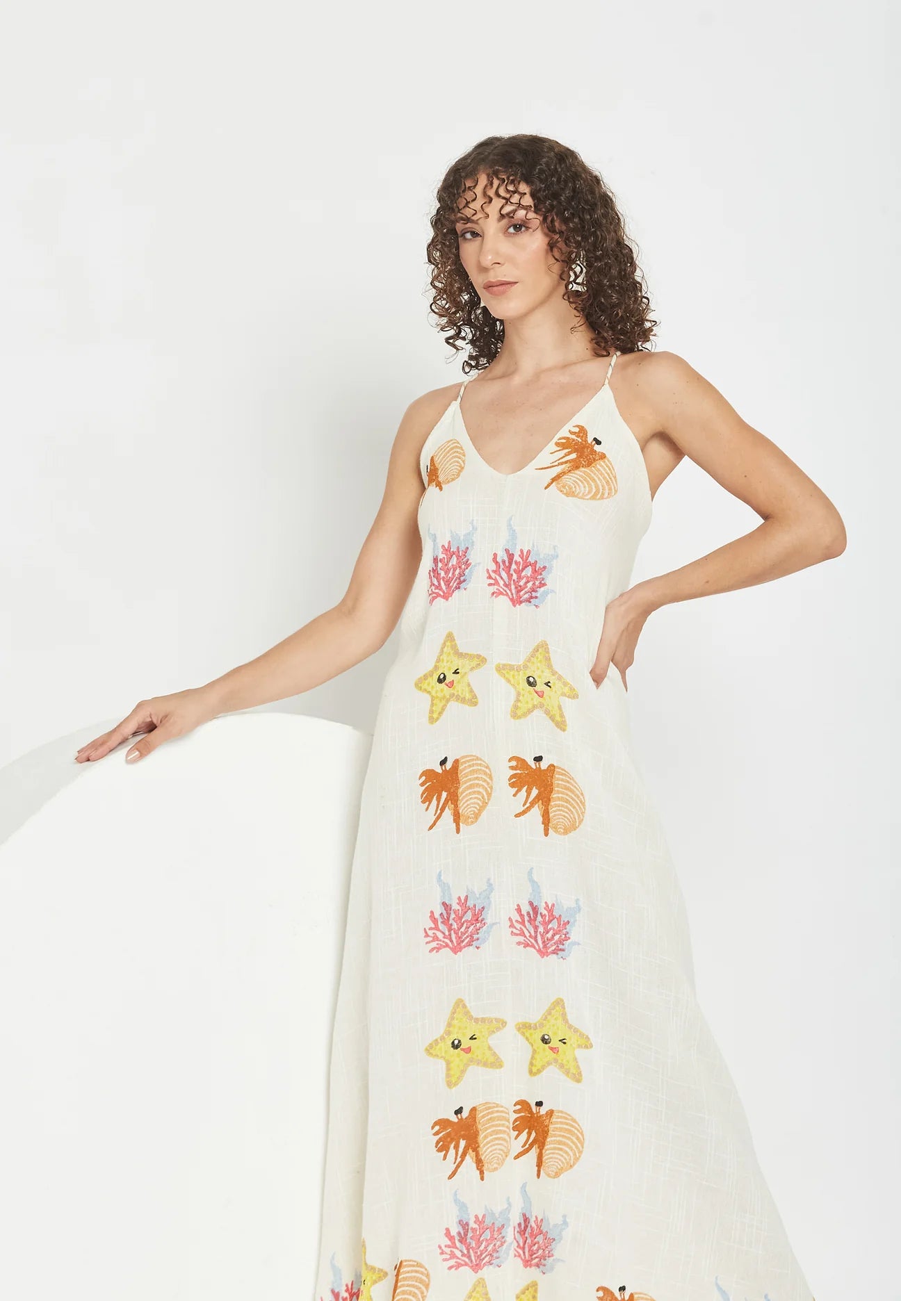Coral Coast Midi Dress