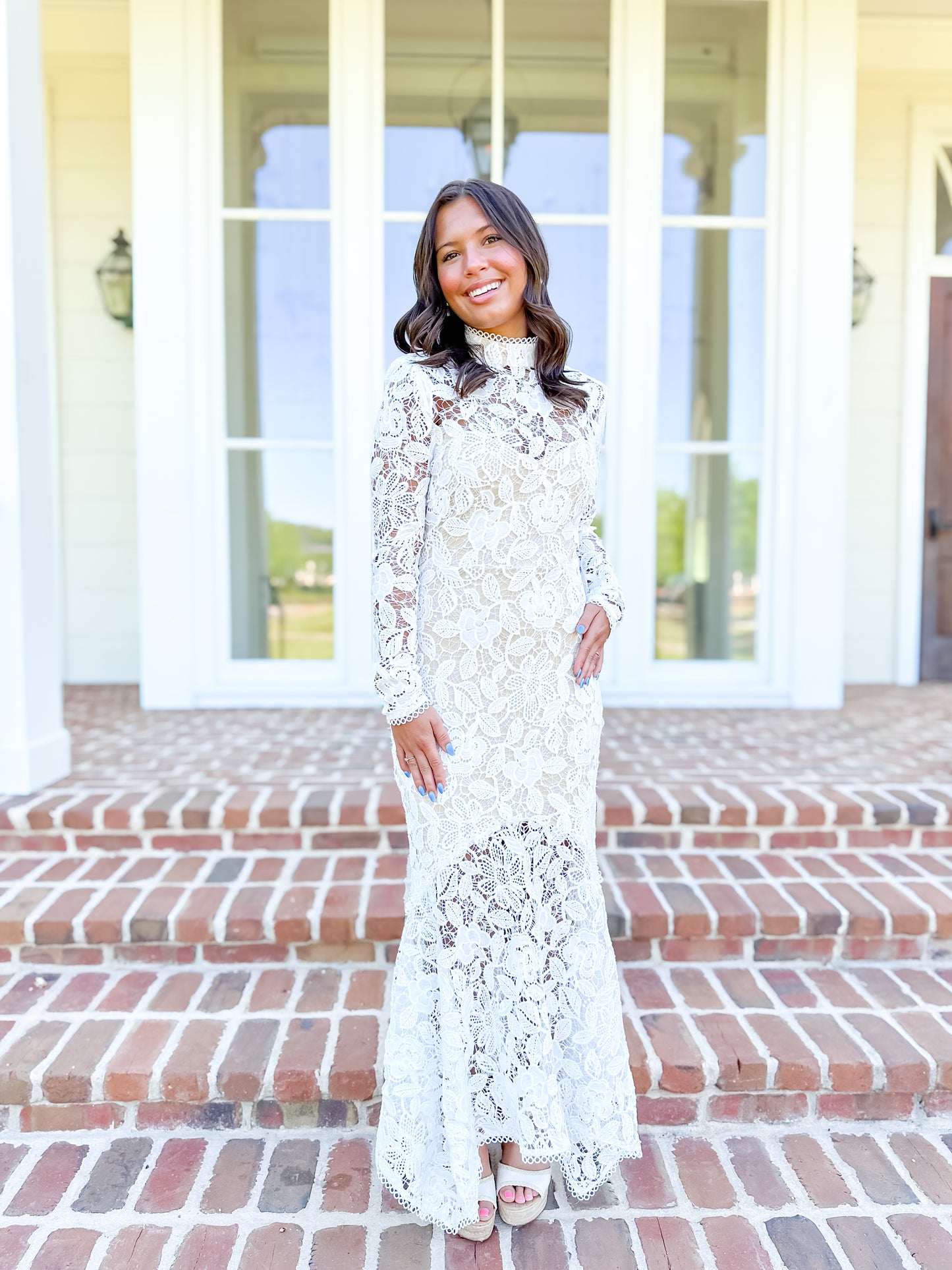 Sadie Floral Lace Midi Dress