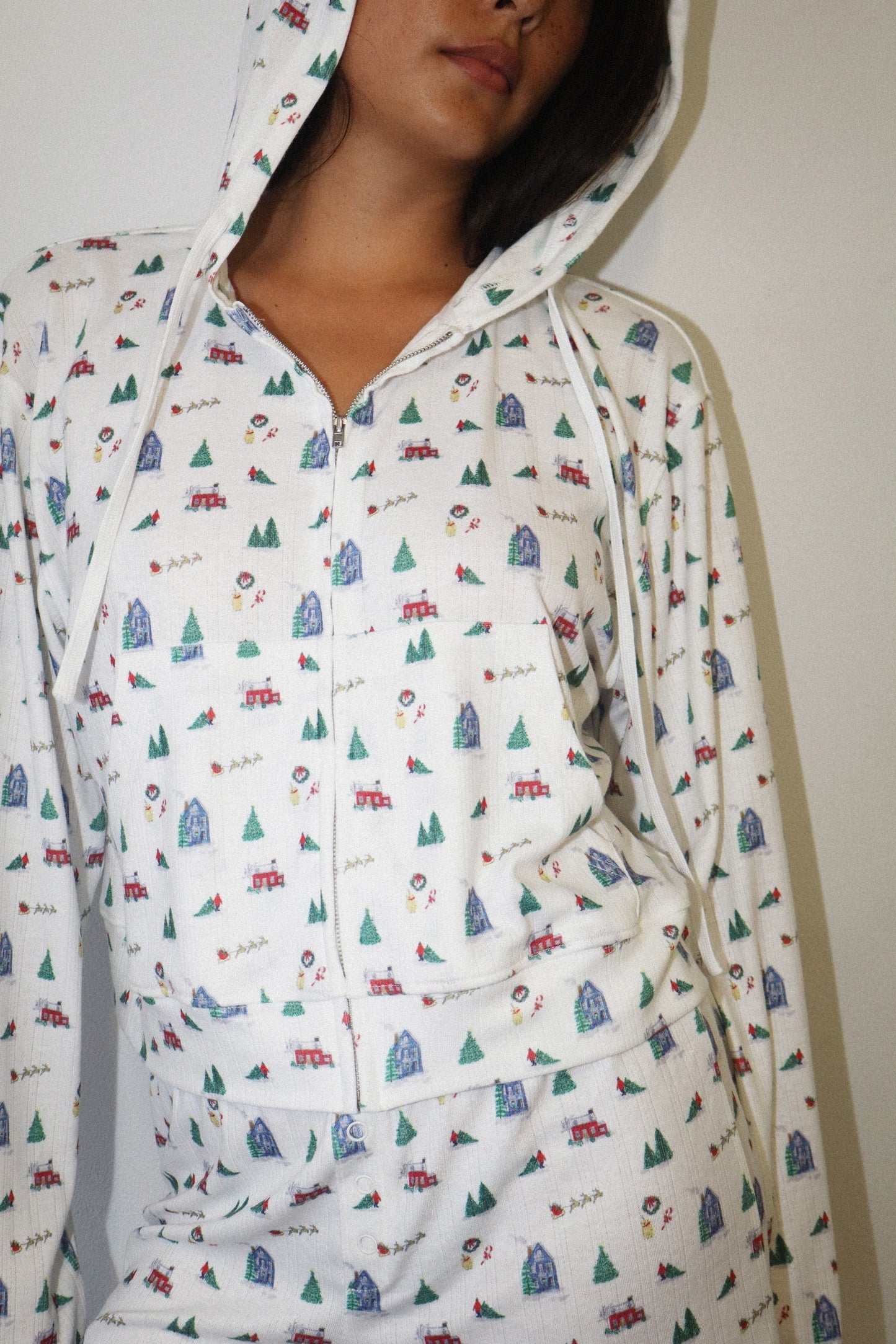 Winter Village Zip Up Hoodie