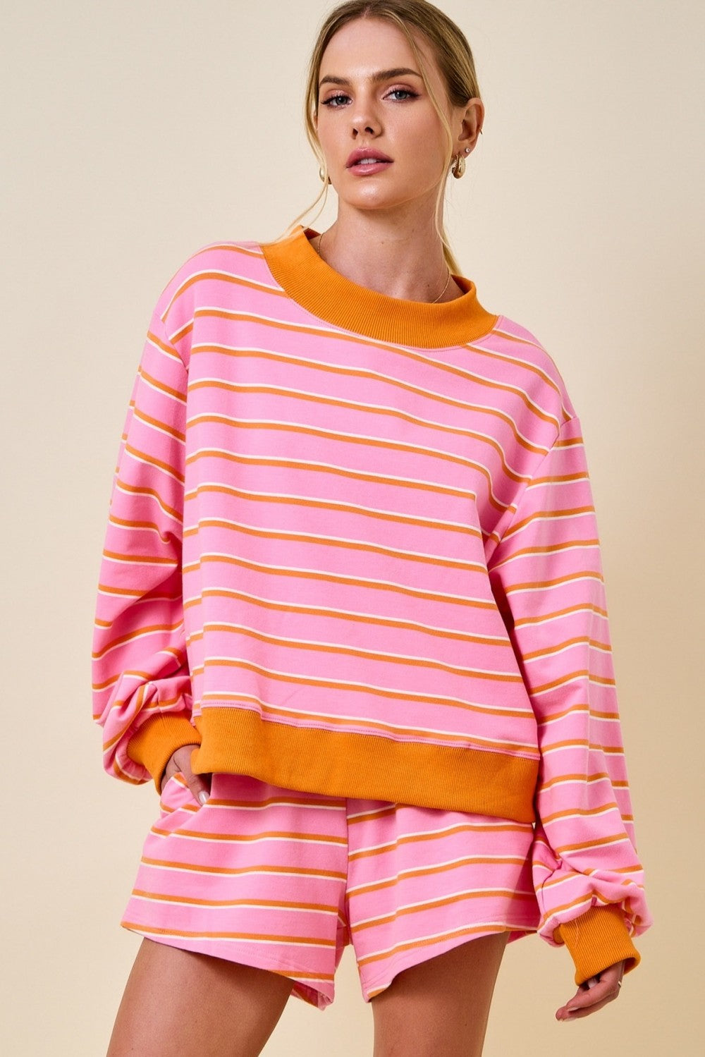 Pink Sunset Stripe Shorts (PRE-ORDER/AVAILABLE TO SHIP 9/12)