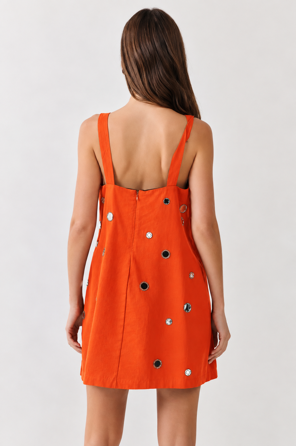 Mirror Me Mini Dress - Orange